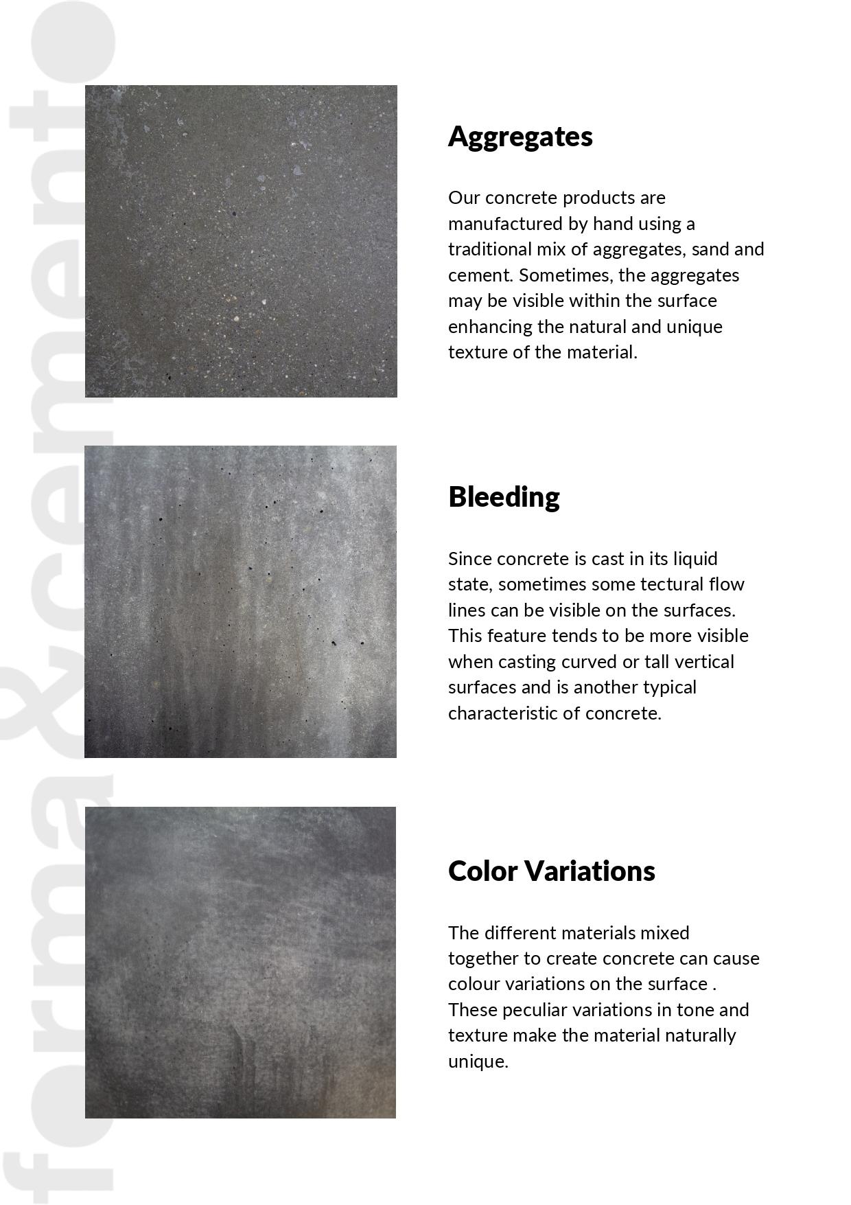XXIe siècle et contemporain Collection Abecedario - Table d'appoint « H » en béton mou couleur ciment en vente