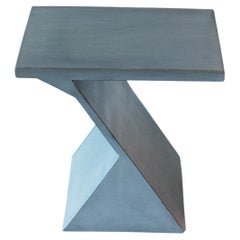 Abecedario Collection, Letter "L" Side Table in Concrete Popsicle Cement Color