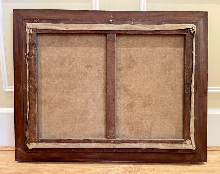 Abel Bertram Village Scene, Oil On Canvas, 19th century For Sale at