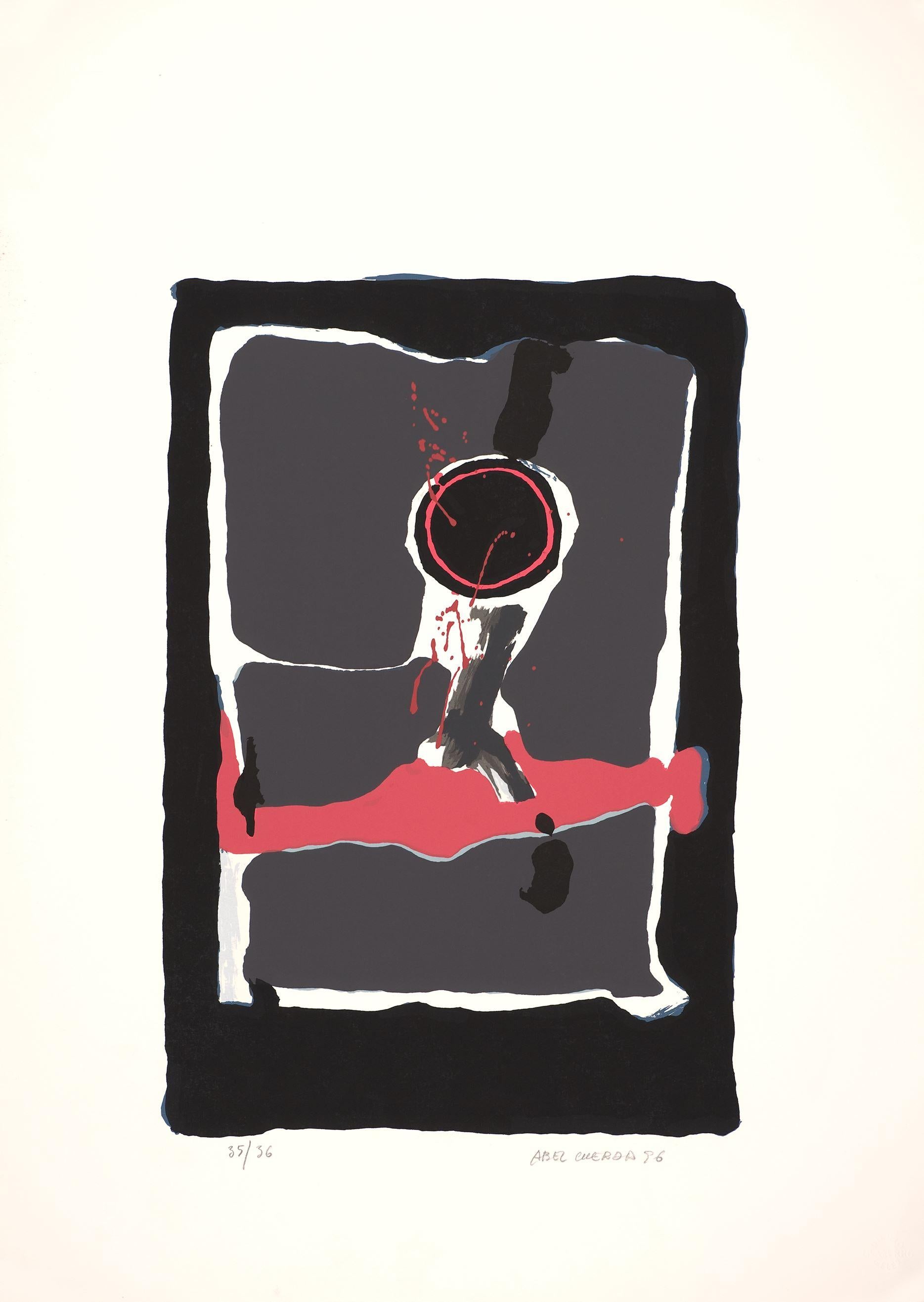 Abel Cuerda Abstract Print - Spanish Artist signed limited edition original art print silkscreen abstract