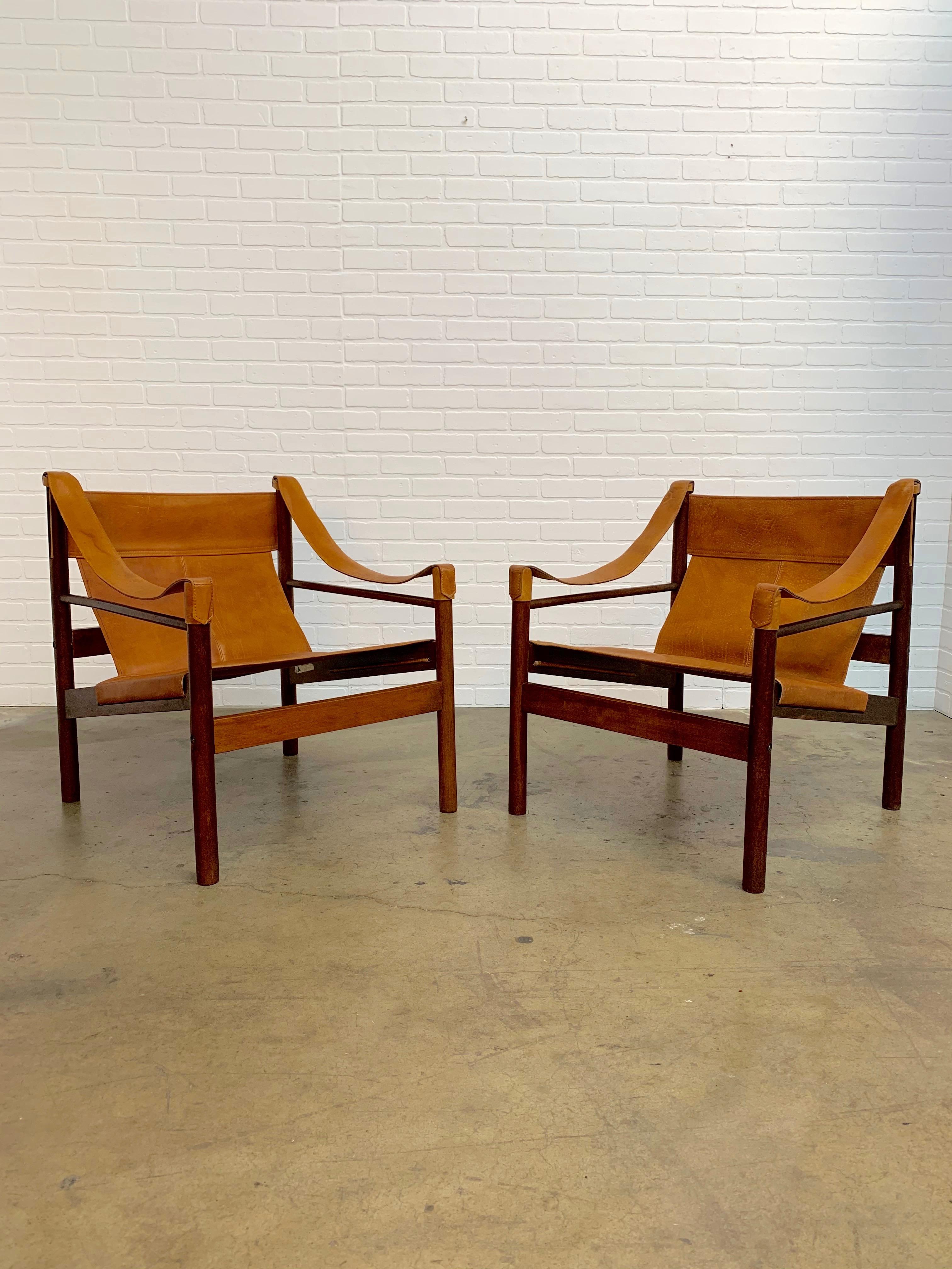 Metal Abel Gonzalez Safari Sling Lounge Chairs