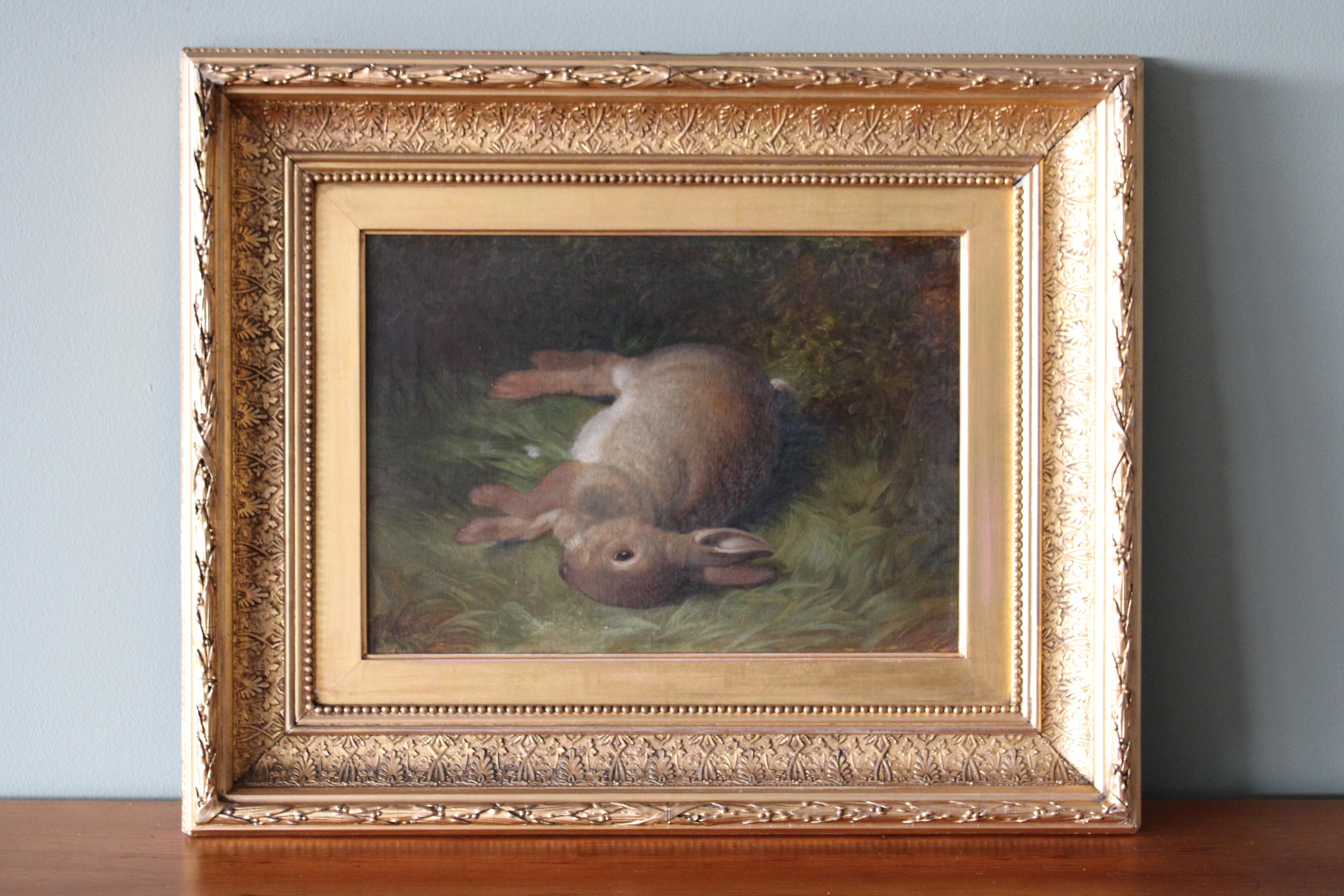 victorian rabbit portrait