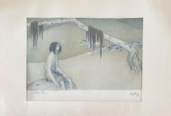 Abel Pann Lithographie de l'école israélienne Bezalel, imprimé biblique judaïque, art juif