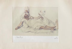 Abel Pann Lithographie de l'école israélienne Bezalel, imprimé biblique judaïque, art juif