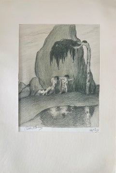 Abel Pann Israeli Bezalel School Lithograph Judaica Biblical Print Jewish Art