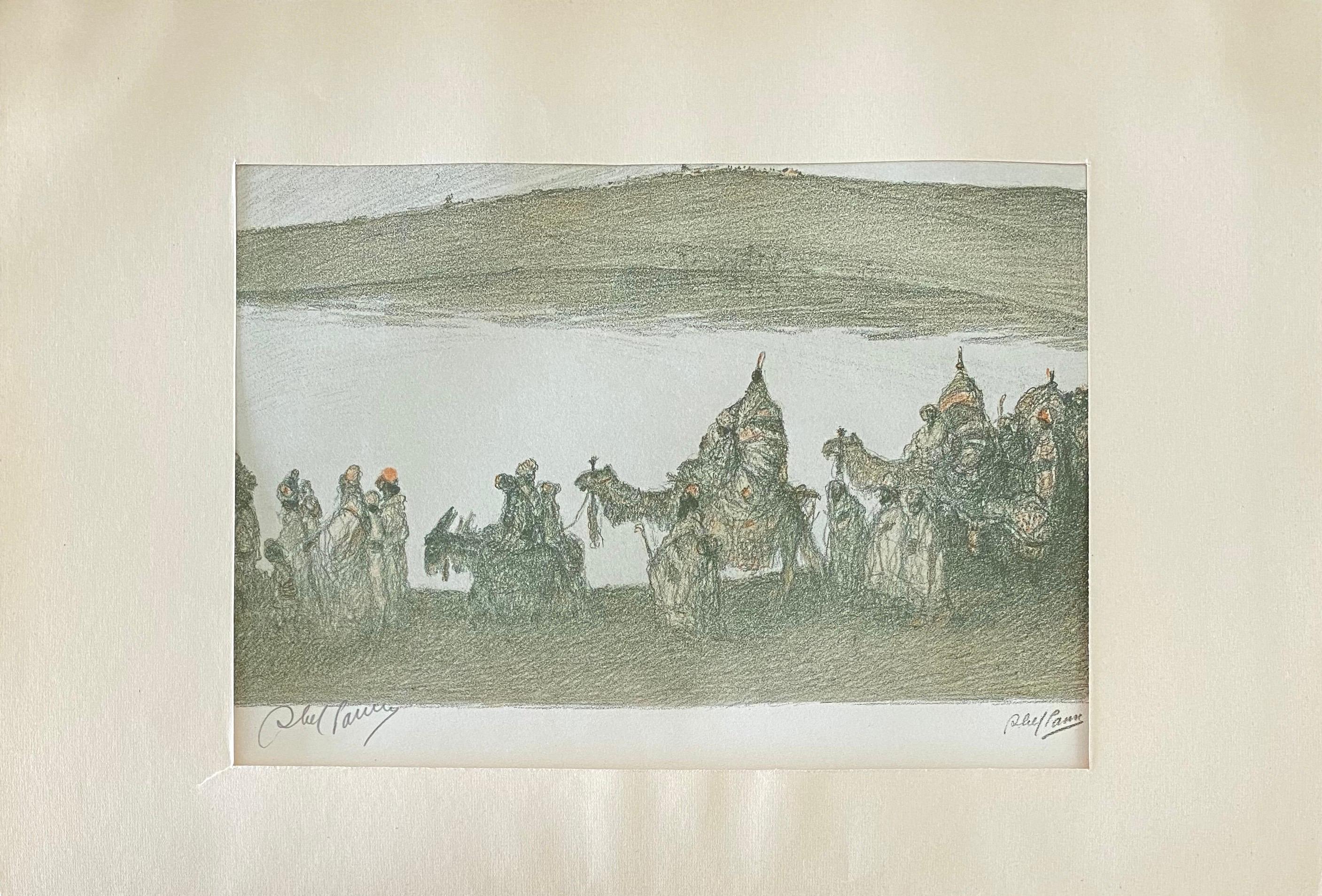 Abel Pann Israeli Bezalel Art School Litografia Judaica Stampa biblica Arte ebraica in vendita 1