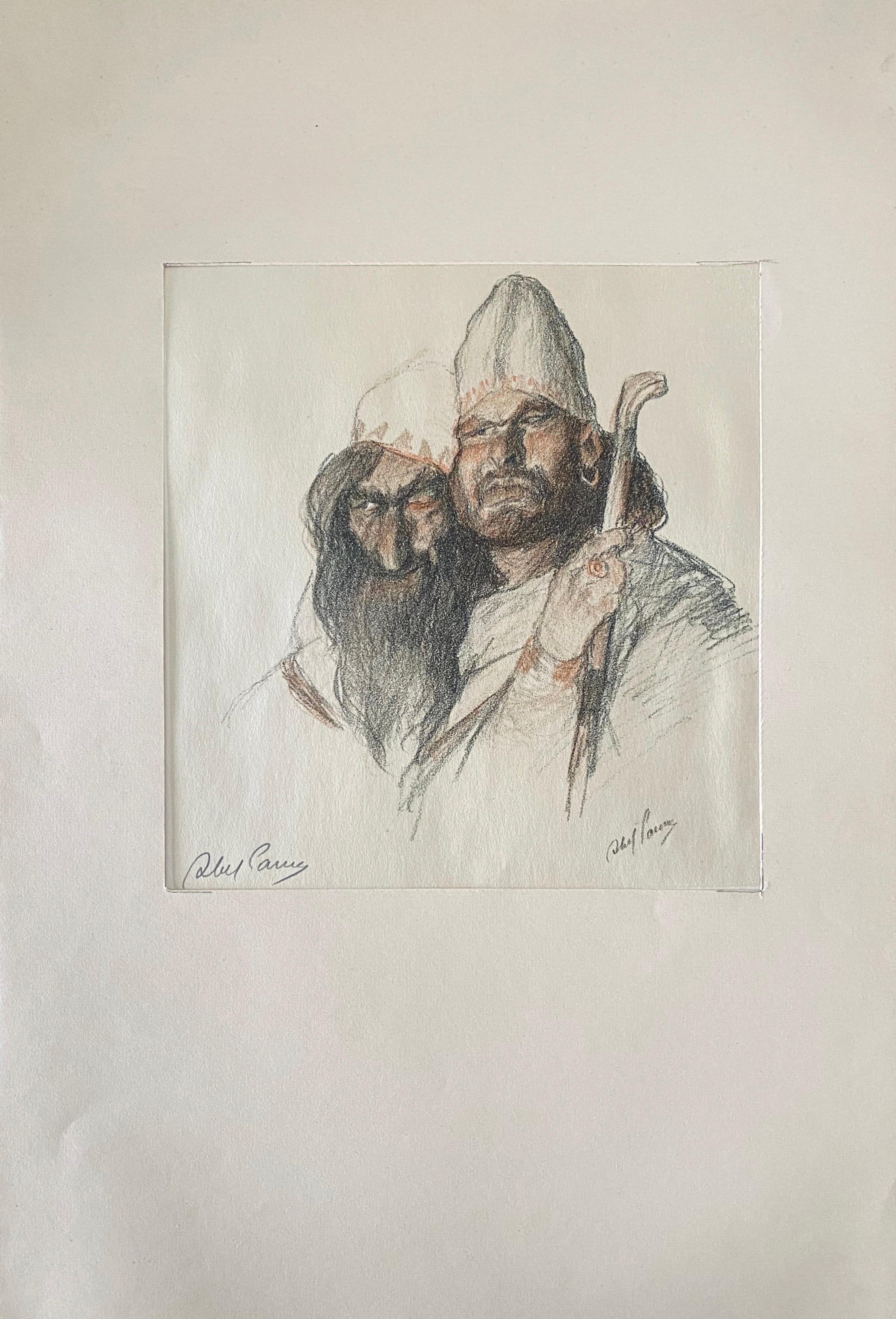 Abel Pann Israeli Bezalel Art School Litografia Judaica Stampa biblica Arte ebraica in vendita 1