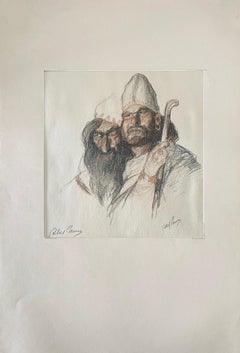 Abel Pann Israeli Bezalel School Lithograph Judaica Biblical Print Jewish Art