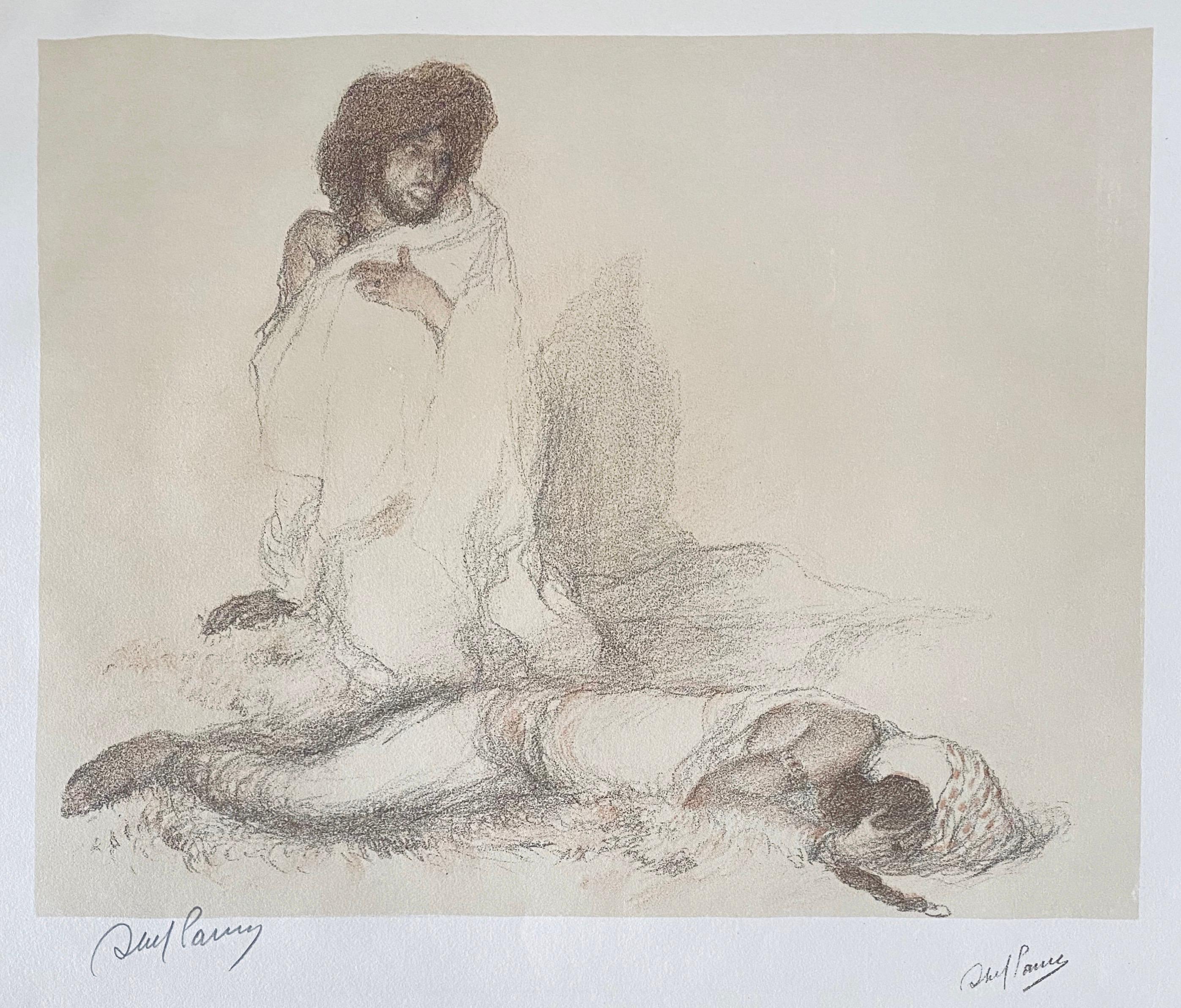Abel Pann Israeli Bezalel Art School Litografia Judaica Stampa biblica Arte ebraica in vendita 1
