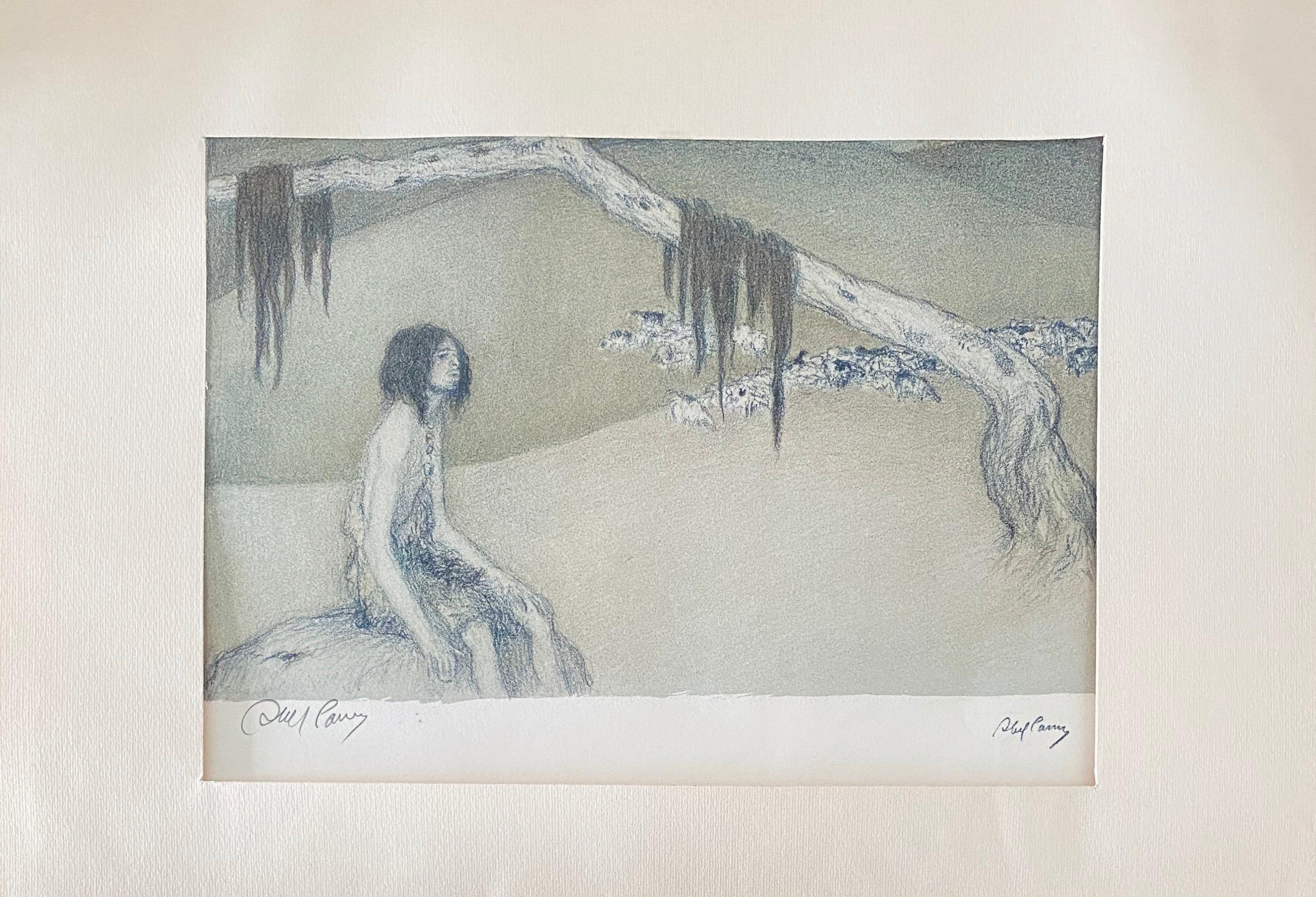 Abel Pann Israeli Bezalel Art School Litografia Judaica Stampa biblica Arte ebraica in vendita 1