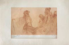 Abel Pann Israeli Bezalel School Lithograph Judaica Biblical Print Jewish Art