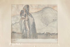 Abel Pann Israeli Bezalel School Lithograph Judaica Biblical Print Jewish Art