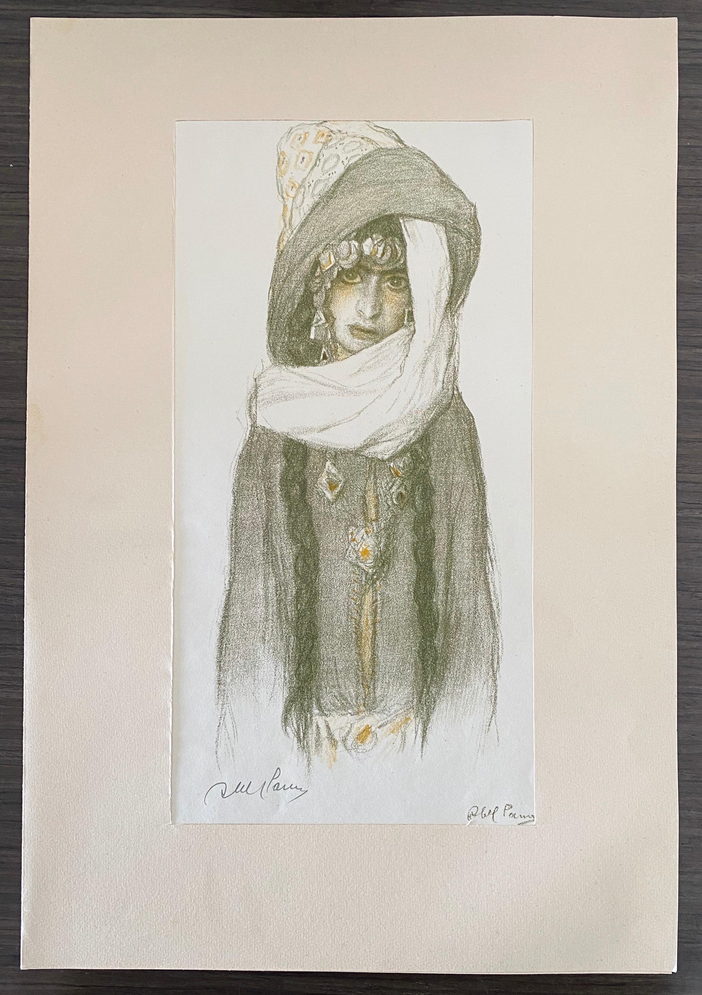 Abel Pann Israeli Bezalel Art School Litografia Judaica Stampa biblica Arte ebraica in vendita 1