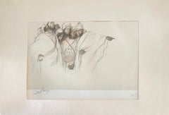 Abel Pann Israeli Bezalel School Lithograph Judaica Biblical Print Jewish Art