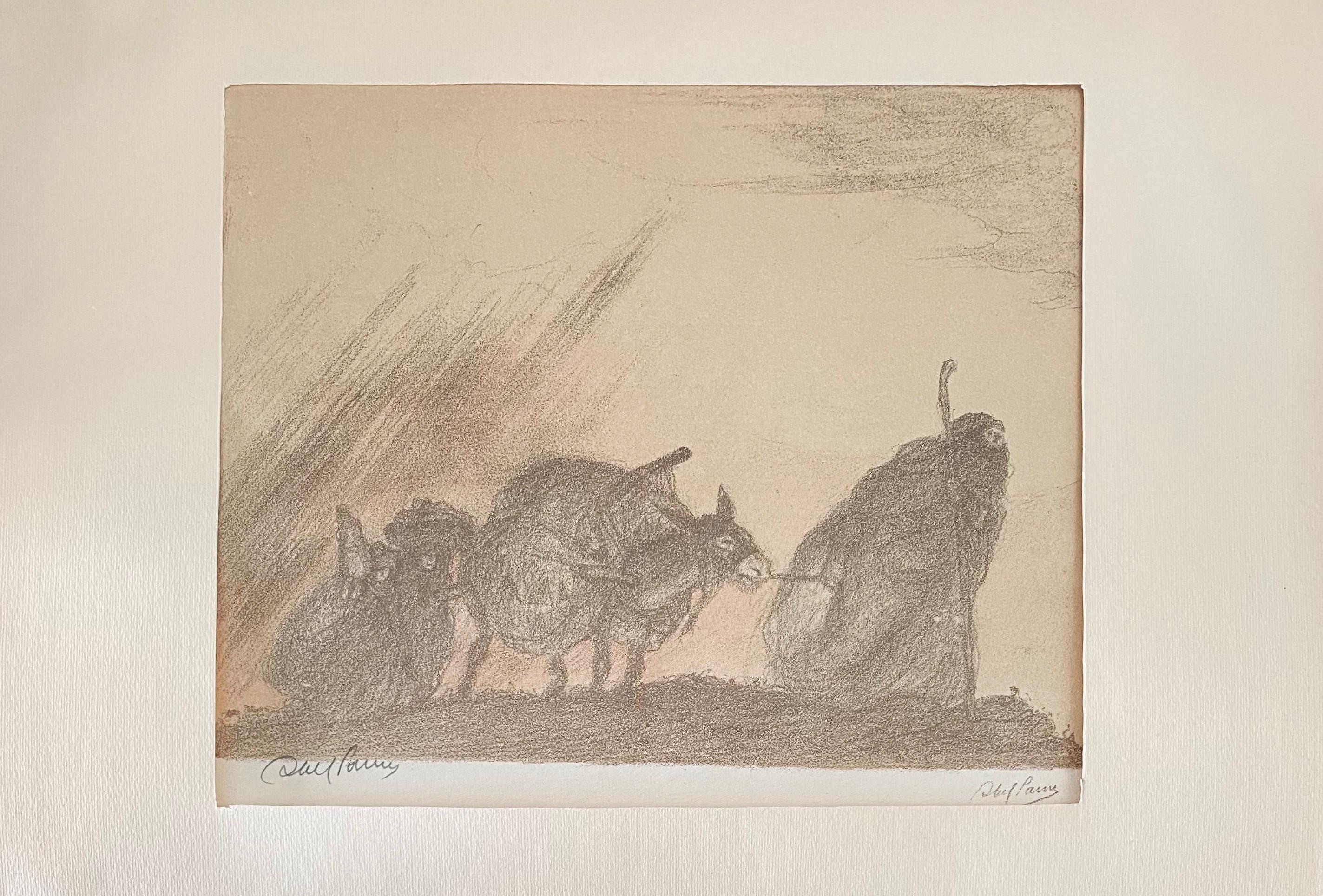 Abel Pann Israeli Bezalel Art School Litografia Judaica Stampa biblica Arte ebraica in vendita 1