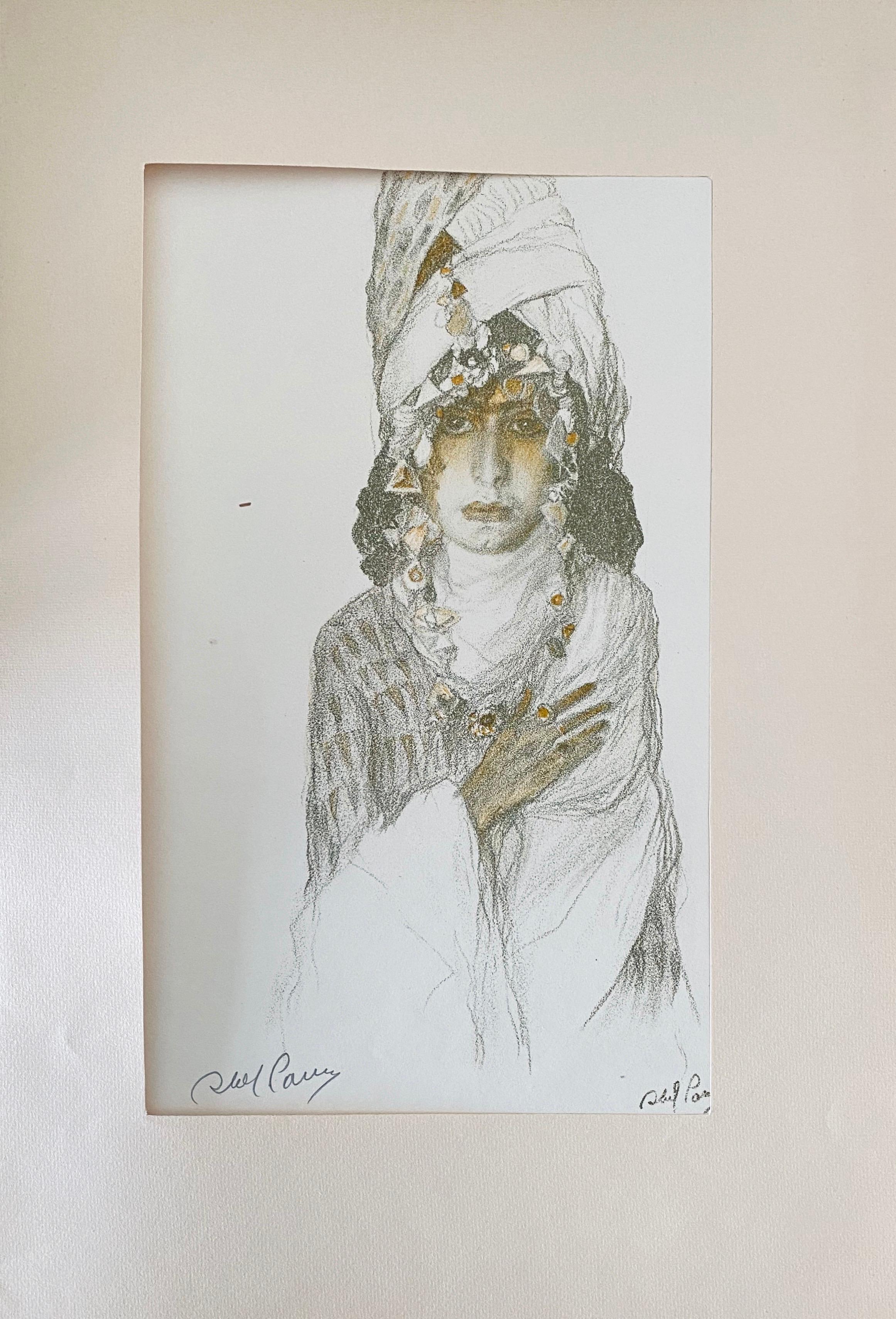 Abel Pann Israeli Bezalel Art School Litografia Judaica Stampa biblica Arte ebraica in vendita 1