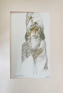 Abel Pann Israeli Bezalel School Lithograph Judaica Biblical Print Jewish Art