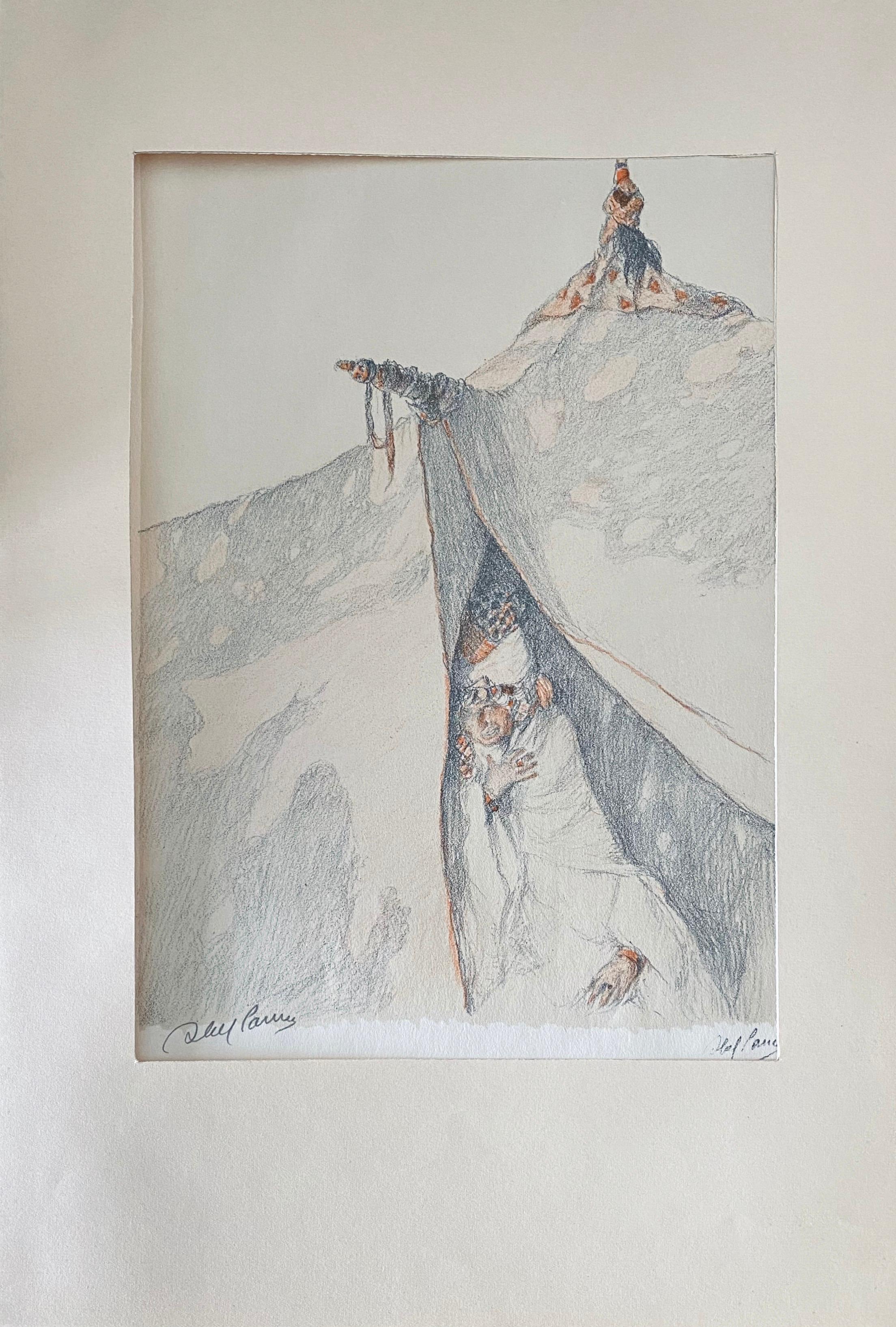Abel Pann Israeli Bezalel Art School Litografia Judaica Stampa biblica Arte ebraica in vendita 1