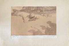 Abel Pann Israeli Bezalel School Lithographie Judaica Biblischer Druck Jüdische Kunst