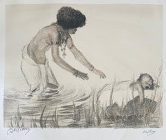 Abel Pann Israeli Bezalel School Lithographie Judaica Biblischer Druck Jüdische Kunst