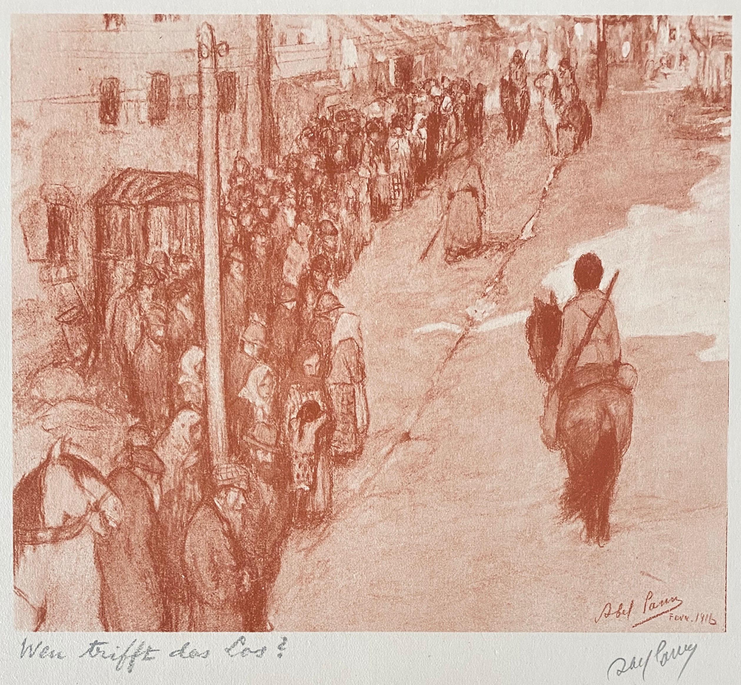 Abel Pann Israeli Bezalel Art School Litografia Judaica Stampa biblica Arte ebraica in vendita 2