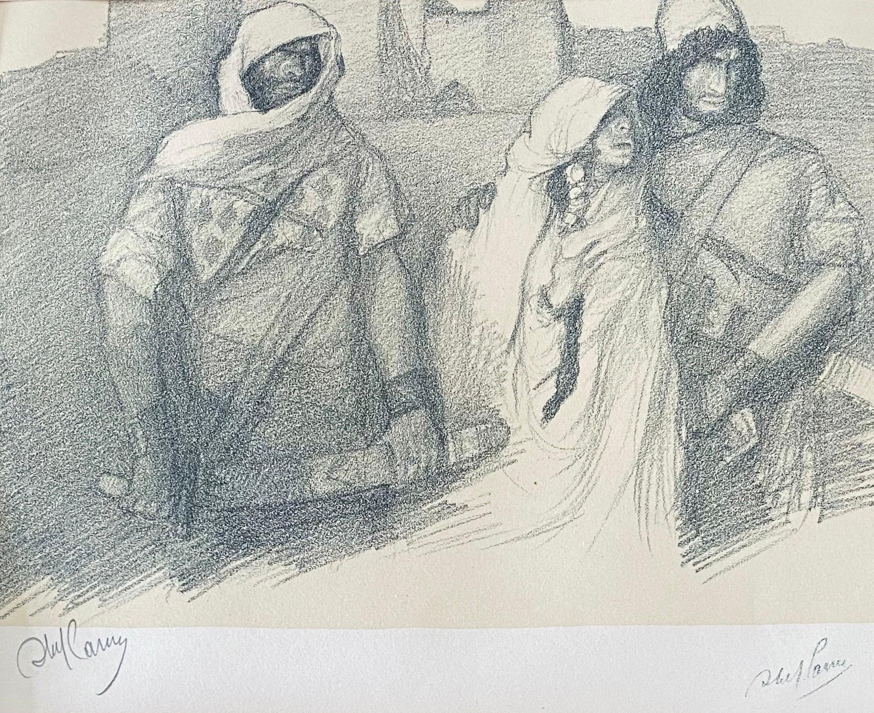Abel Pann Israeli Bezalel Art School Litografia Judaica Stampa biblica Arte ebraica in vendita 2