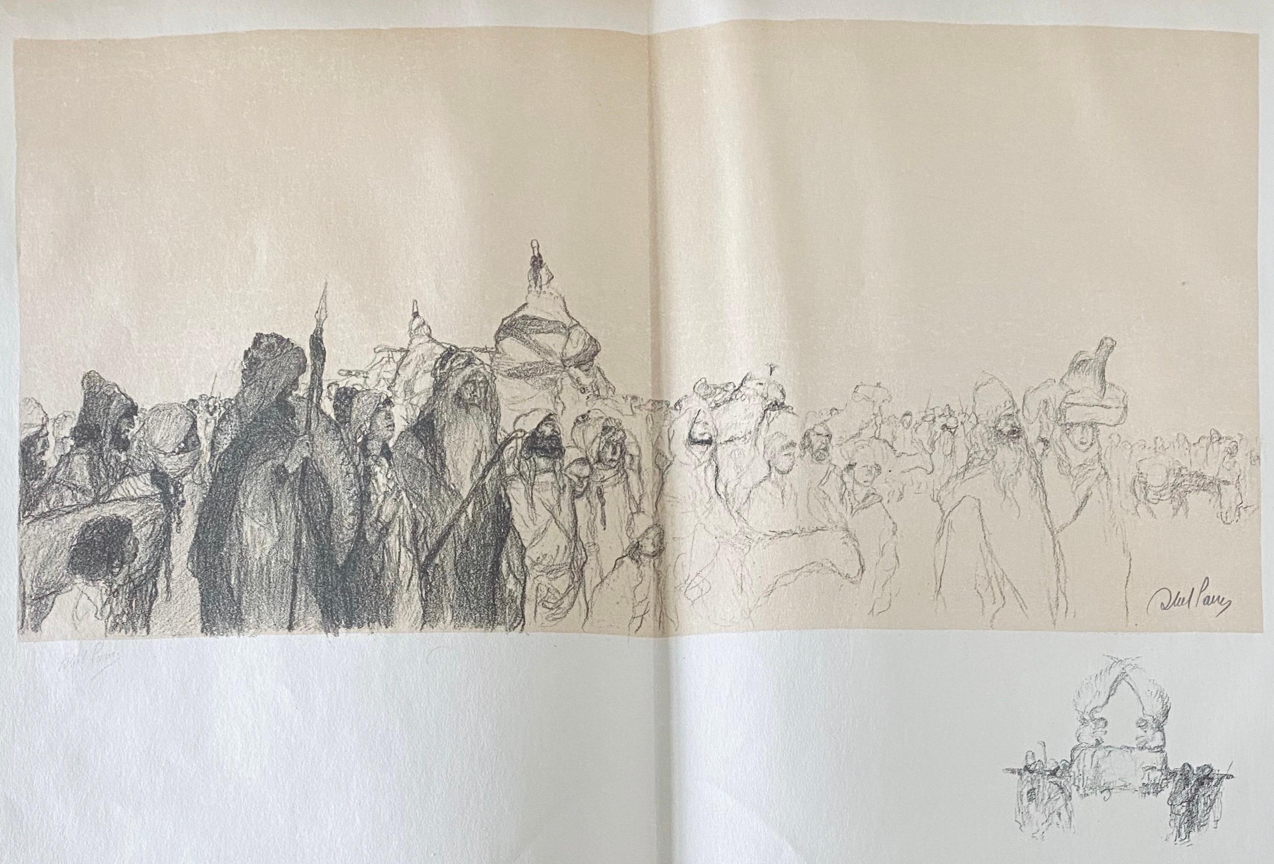 Abel Pann Israeli Bezalel Art School Litografia Judaica Stampa biblica Arte ebraica in vendita 2