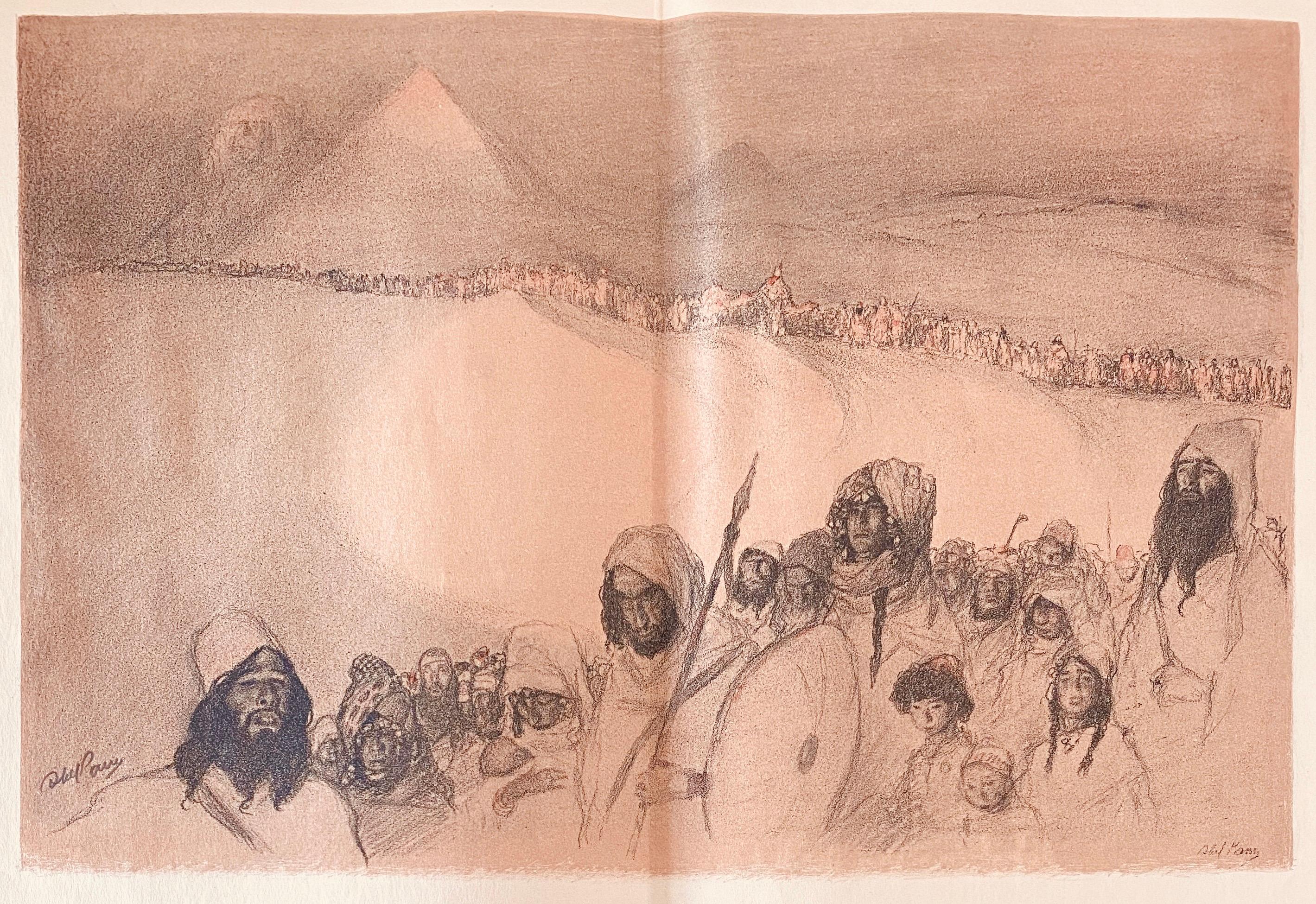 Abel Pann Israeli Bezalel Art School Litografia Judaica Stampa biblica Arte ebraica in vendita 2
