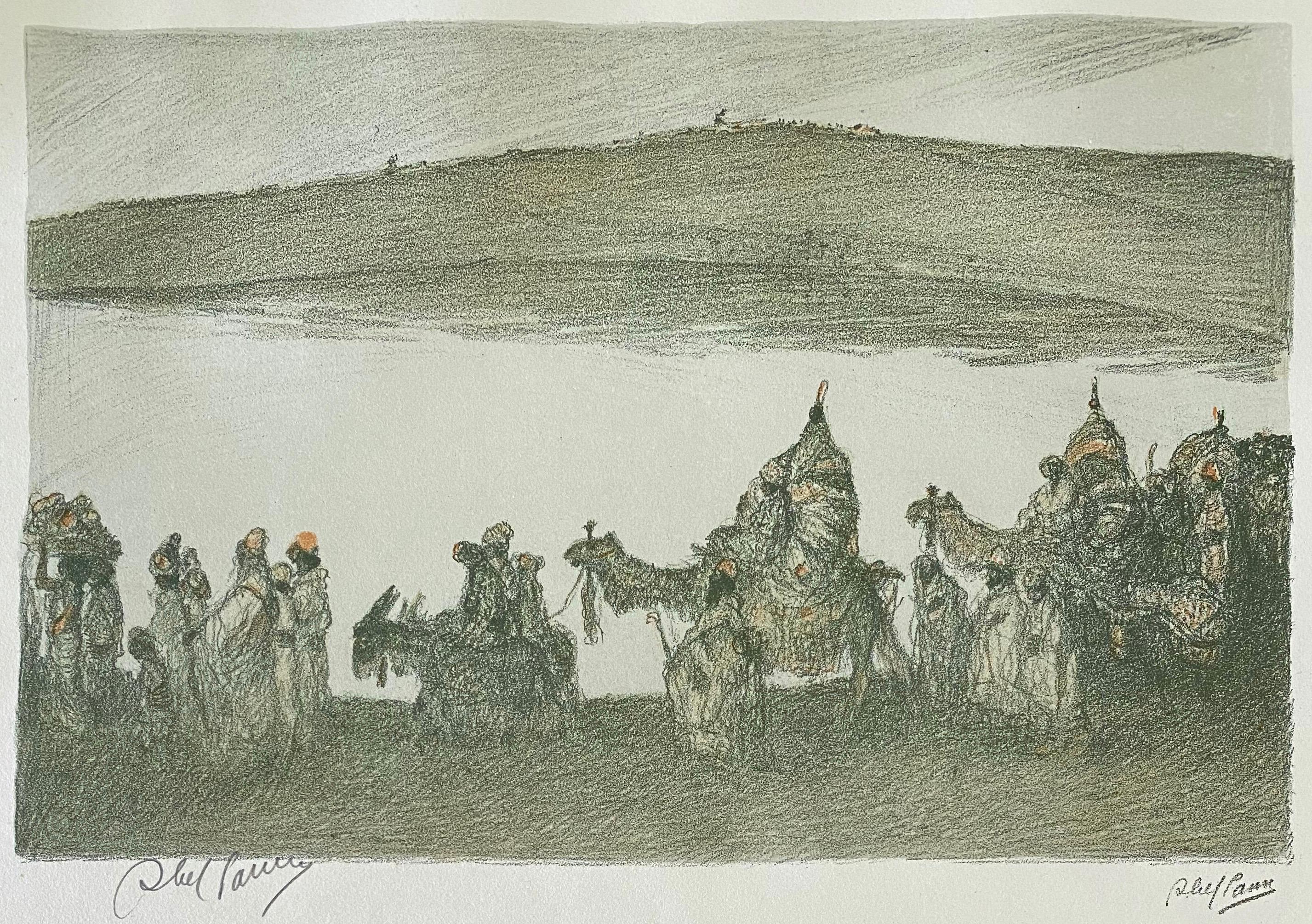 Abel Pann Israeli Bezalel Art School Litografia Judaica Stampa biblica Arte ebraica in vendita 2