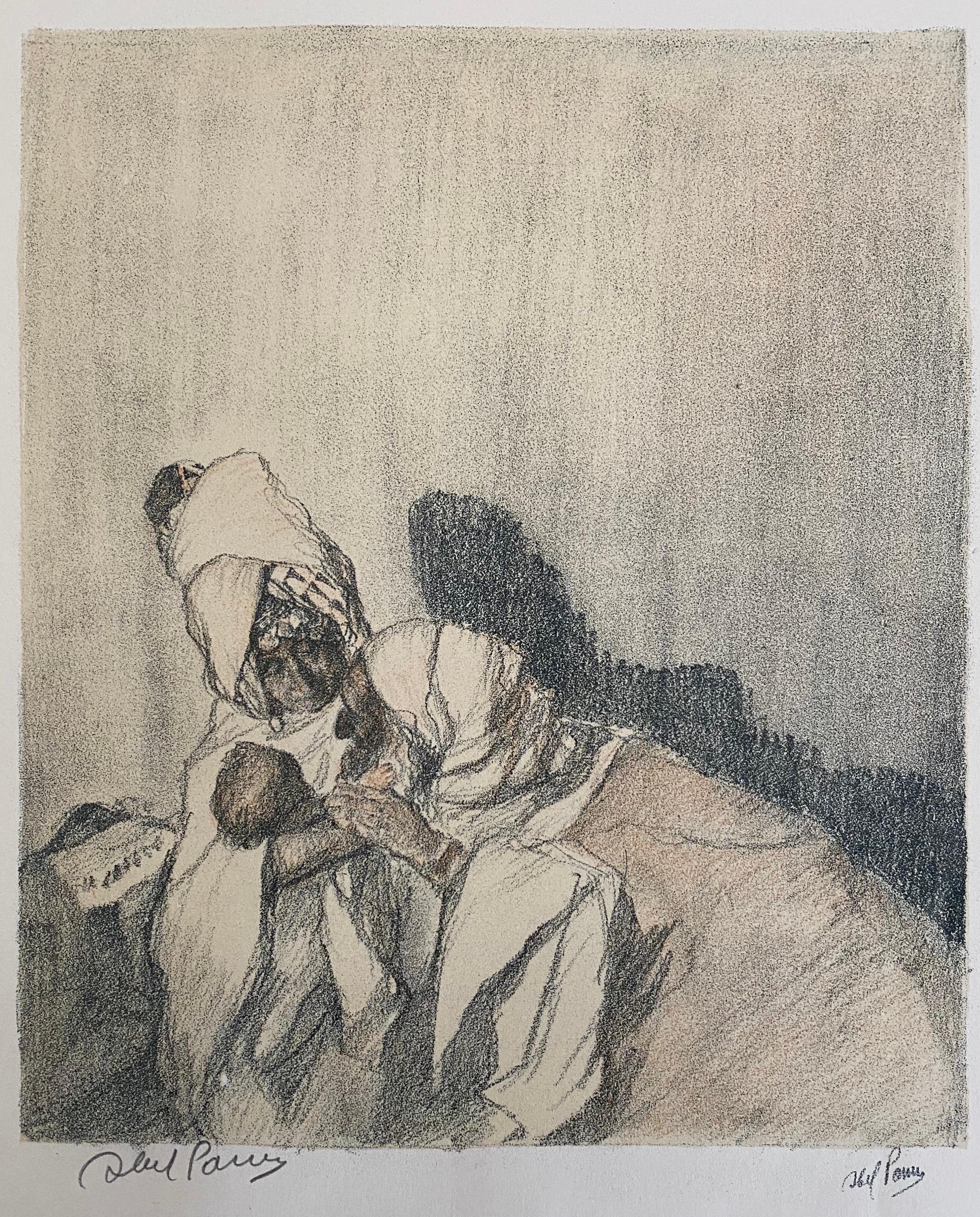 Abel Pann Israeli Bezalel Art School Litografia Judaica Stampa biblica Arte ebraica in vendita 2