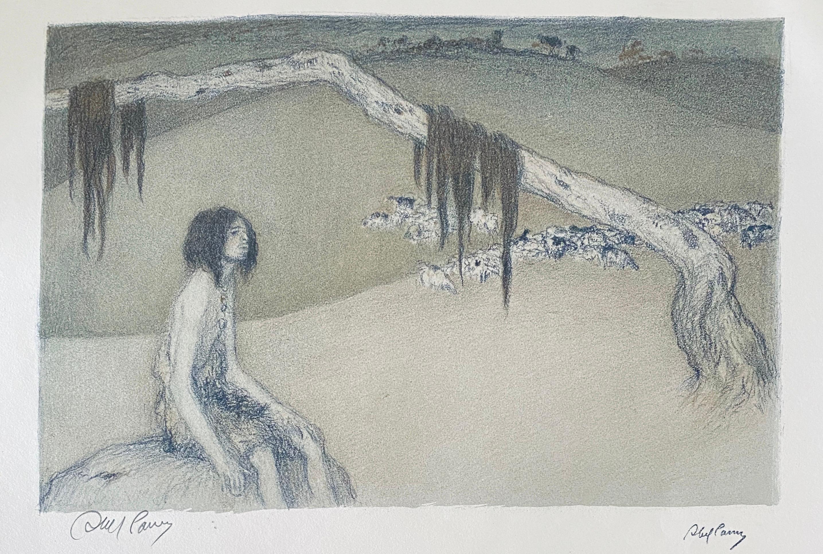 Abel Pann Israeli Bezalel Art School Litografia Judaica Stampa biblica Arte ebraica in vendita 2
