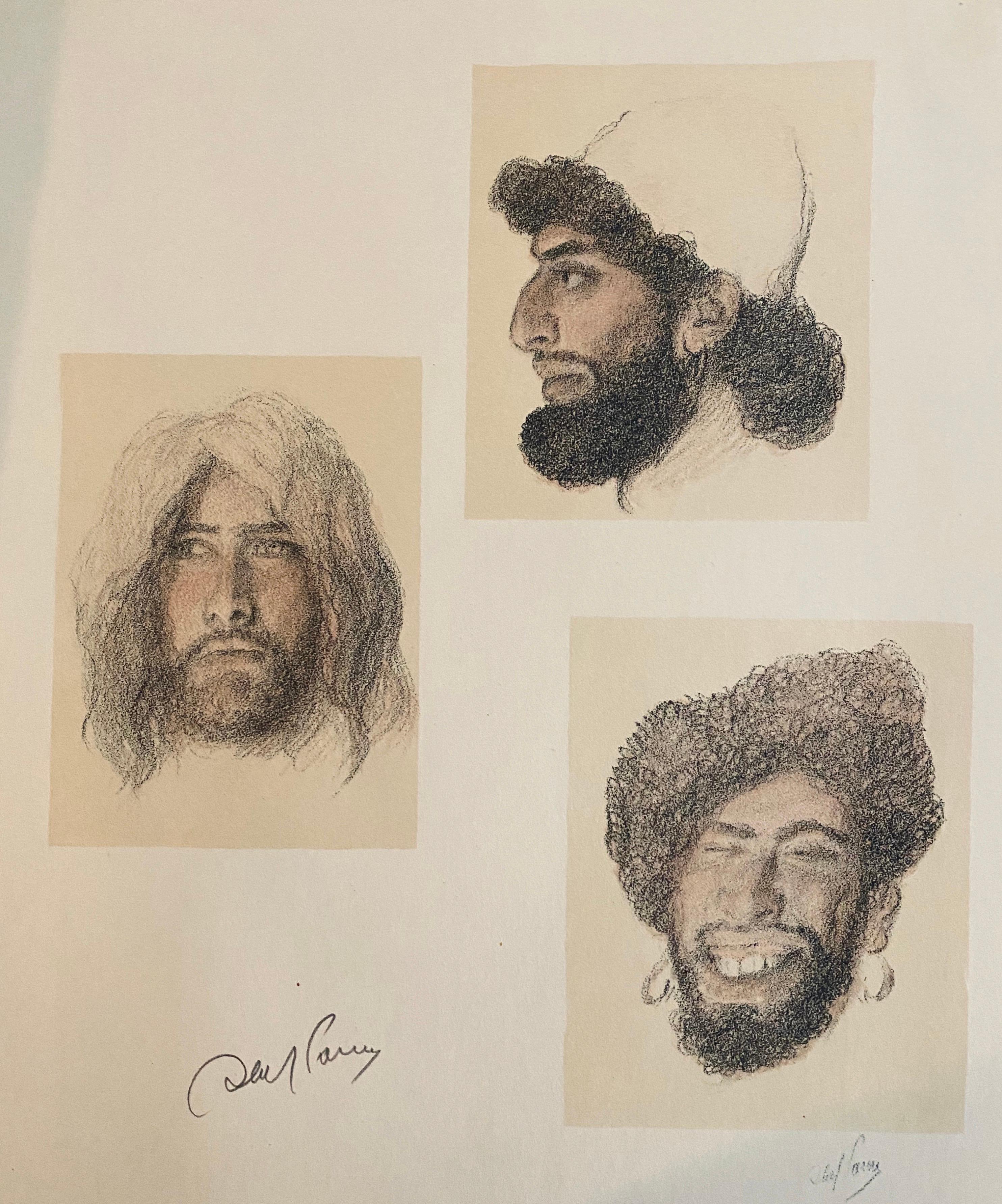 Abel Pann Israeli Bezalel Art School Litografia Judaica Stampa biblica Arte ebraica in vendita 2