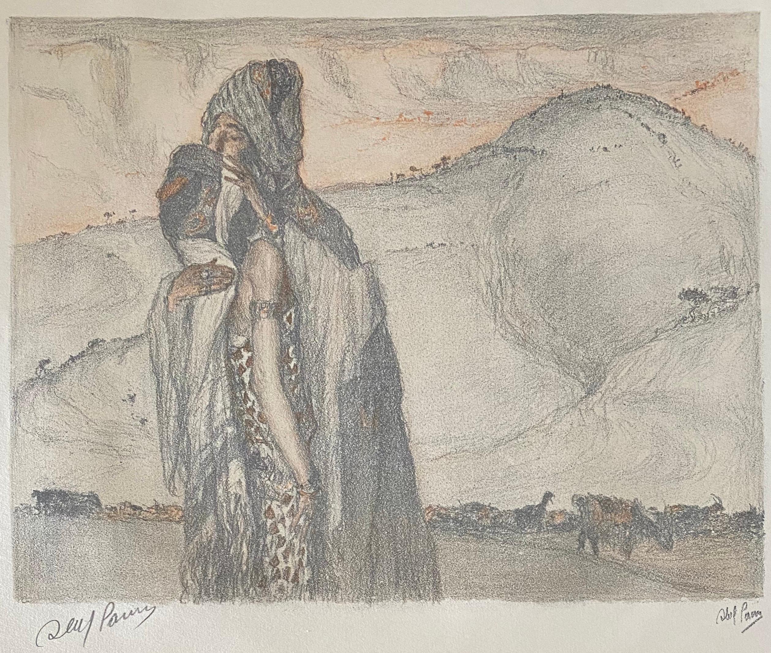 Abel Pann Israeli Bezalel Art School Litografia Judaica Stampa biblica Arte ebraica in vendita 2