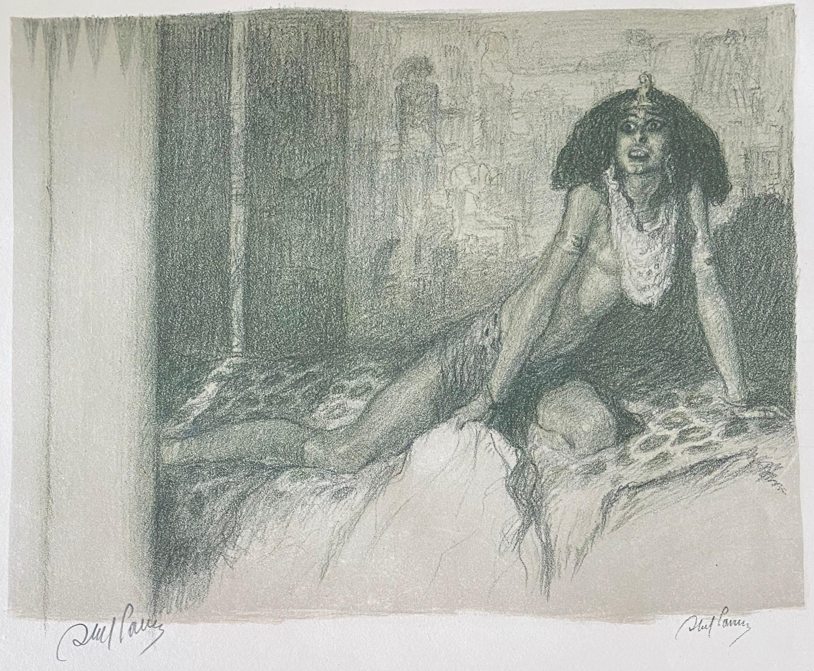 Abel Pann Israeli Bezalel Art School Litografia Judaica Stampa biblica Arte ebraica in vendita 2
