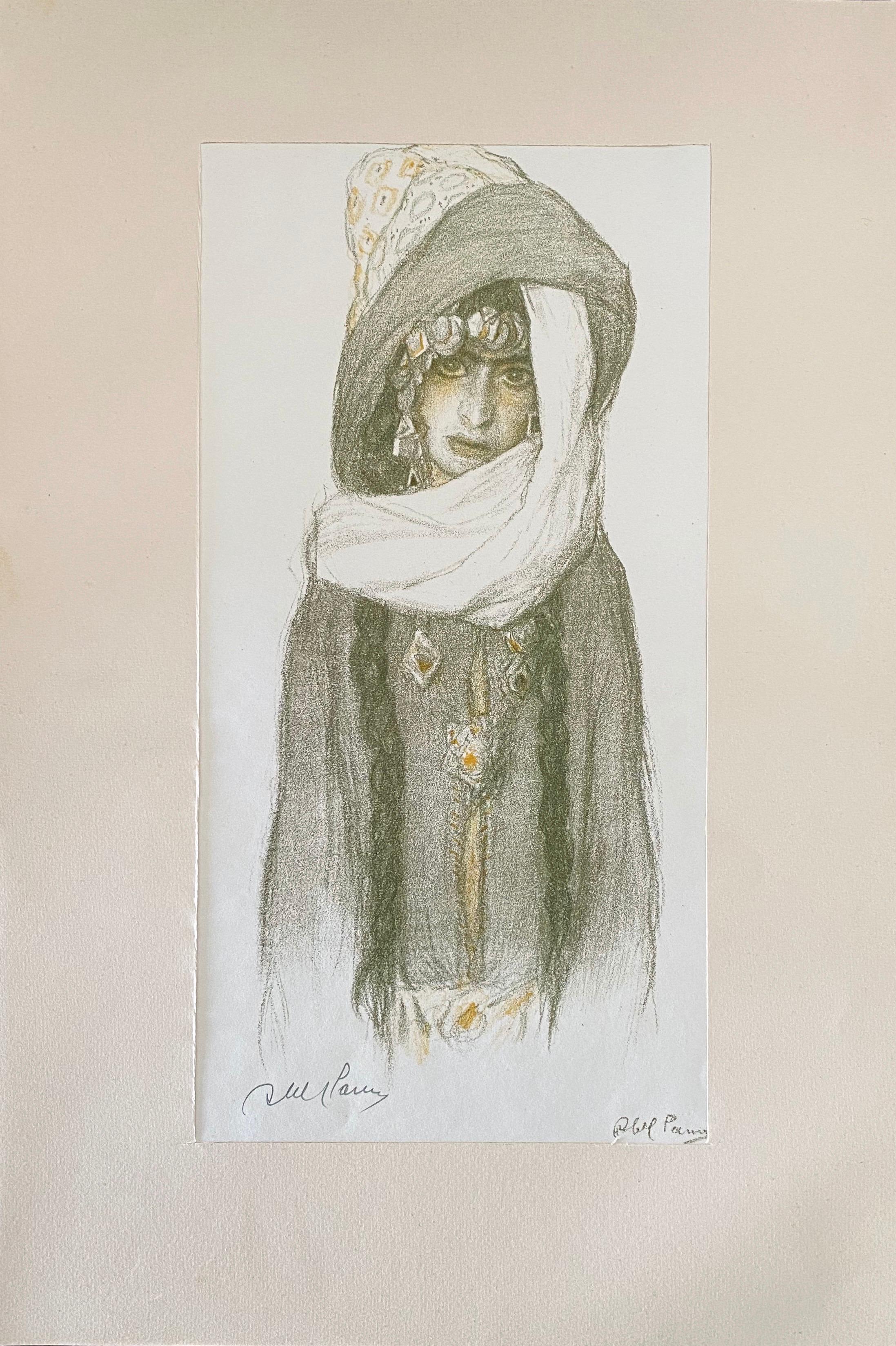 Abel Pann Israeli Bezalel Art School Litografia Judaica Stampa biblica Arte ebraica in vendita 2