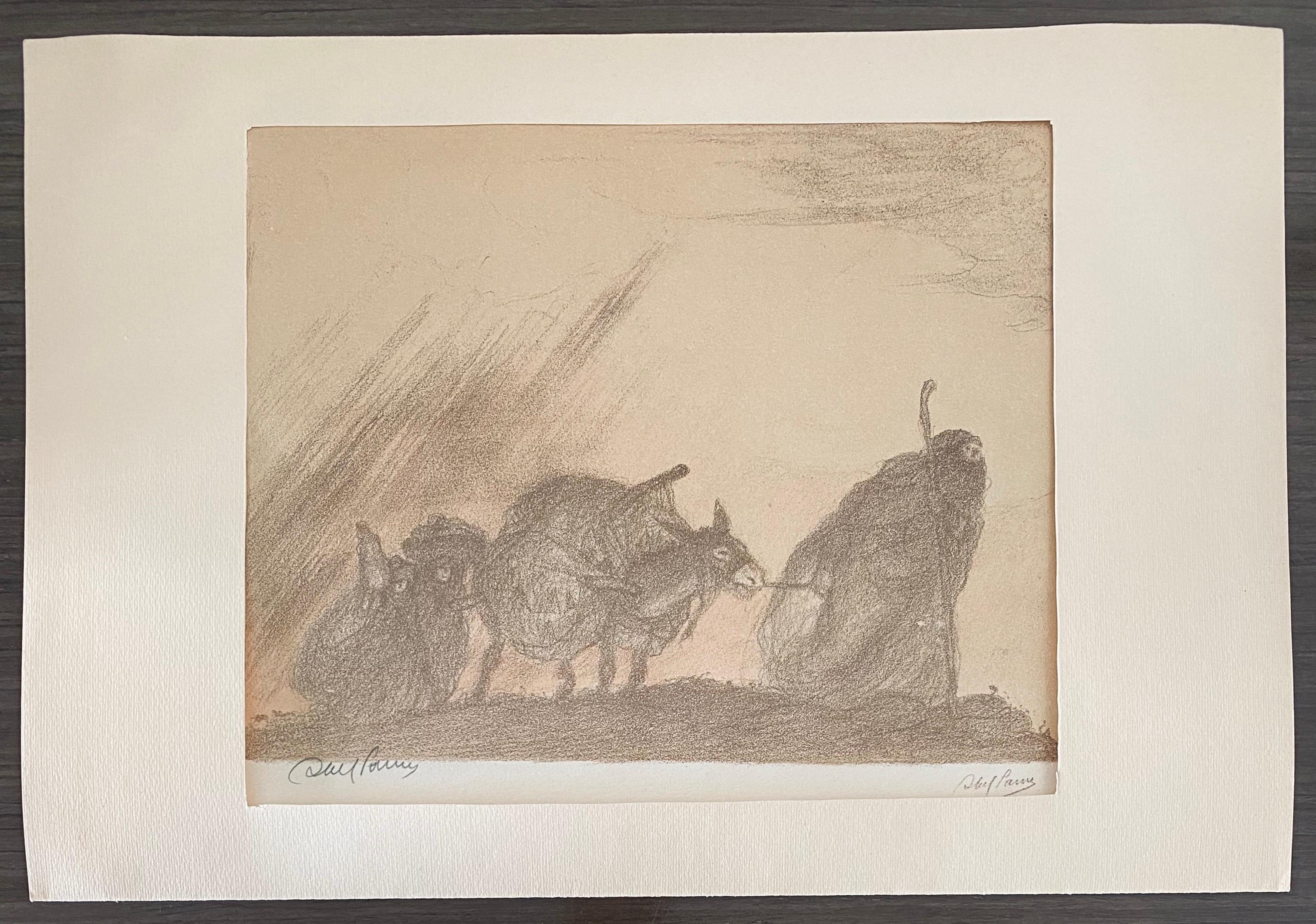 Abel Pann Israeli Bezalel Art School Litografia Judaica Stampa biblica Arte ebraica in vendita 2