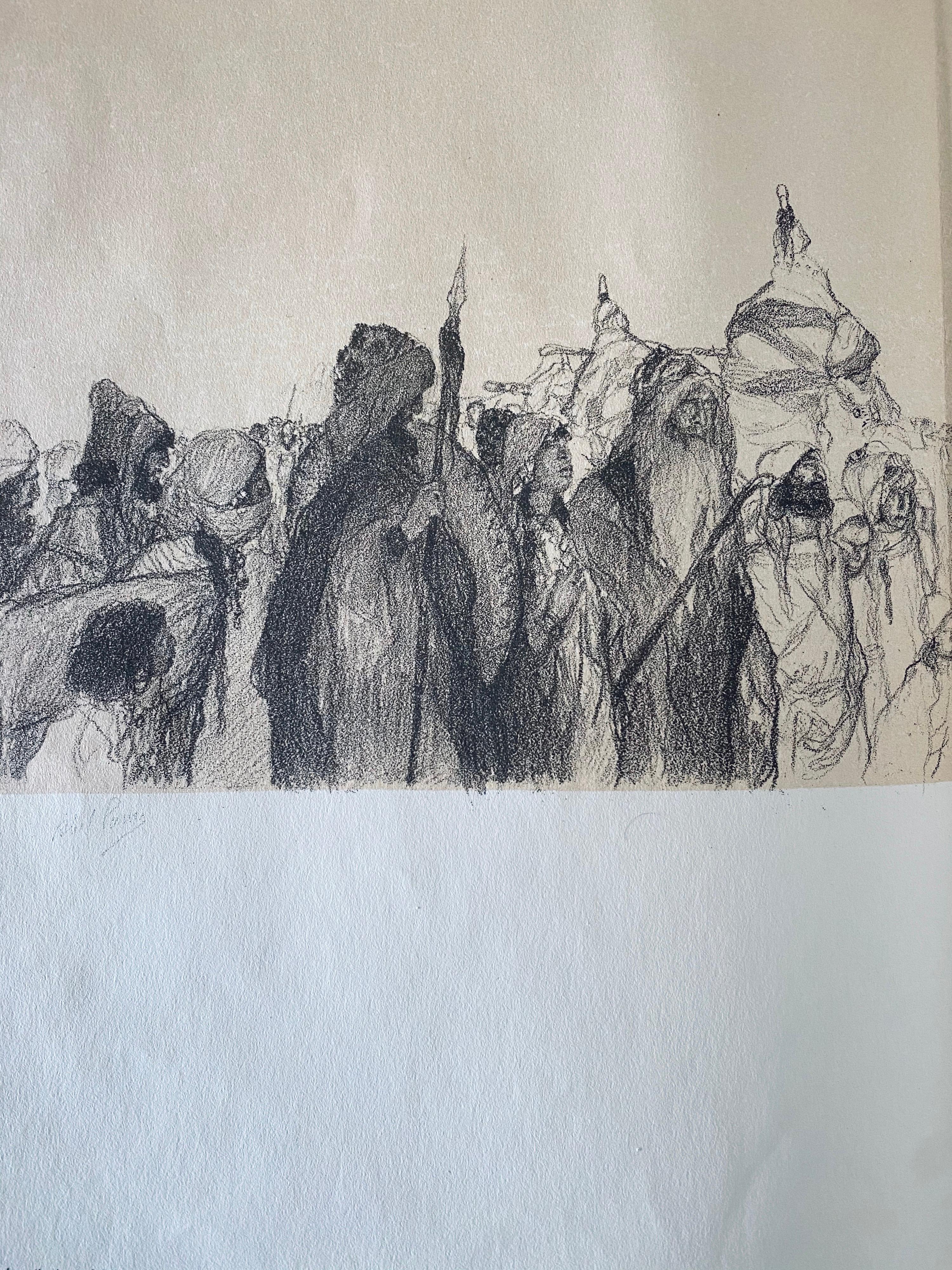 Abel Pann Israeli Bezalel Art School Litografia Judaica Stampa biblica Arte ebraica in vendita 3