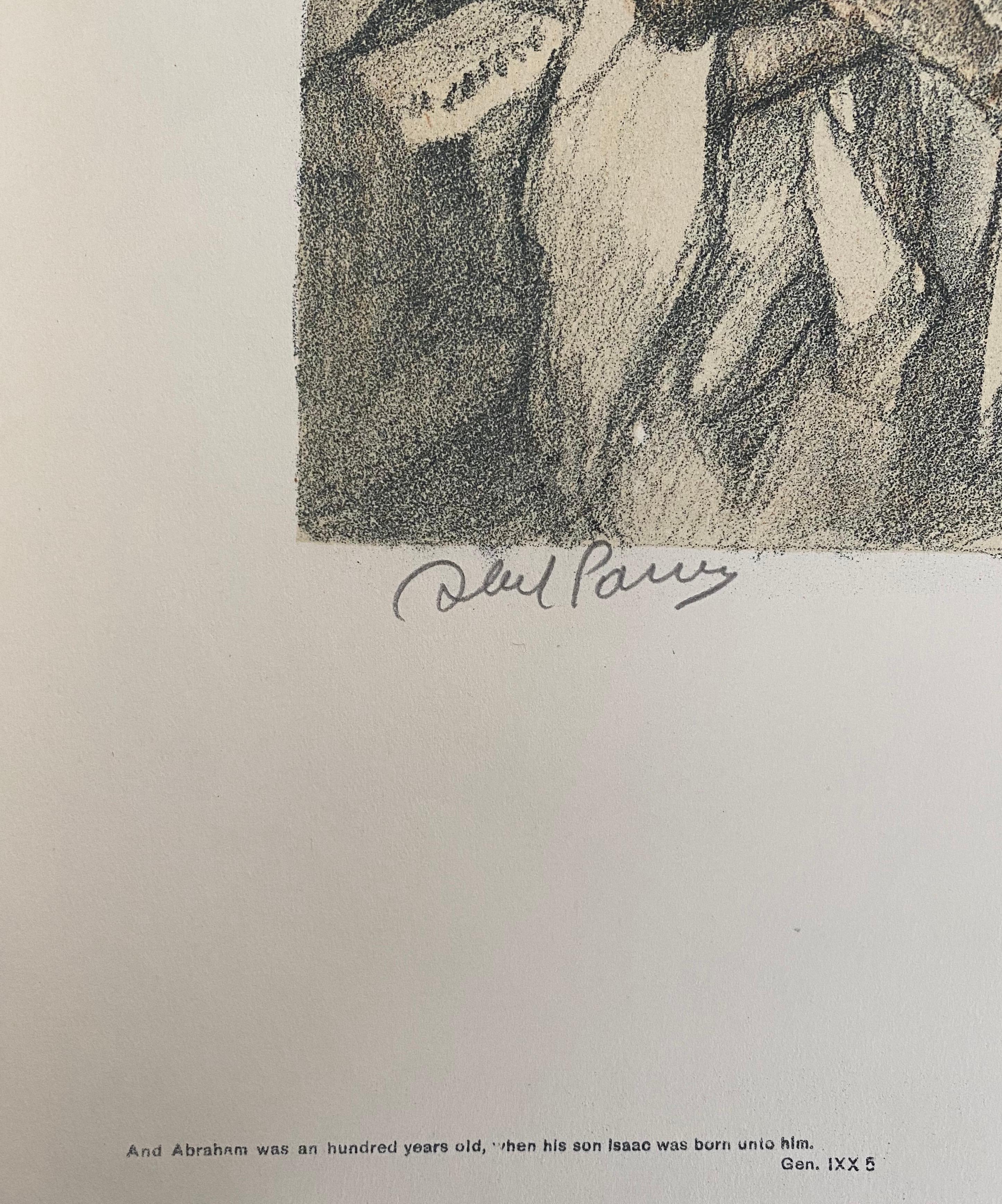 Abel Pann Israeli Bezalel Art School Litografia Judaica Stampa biblica Arte ebraica in vendita 3