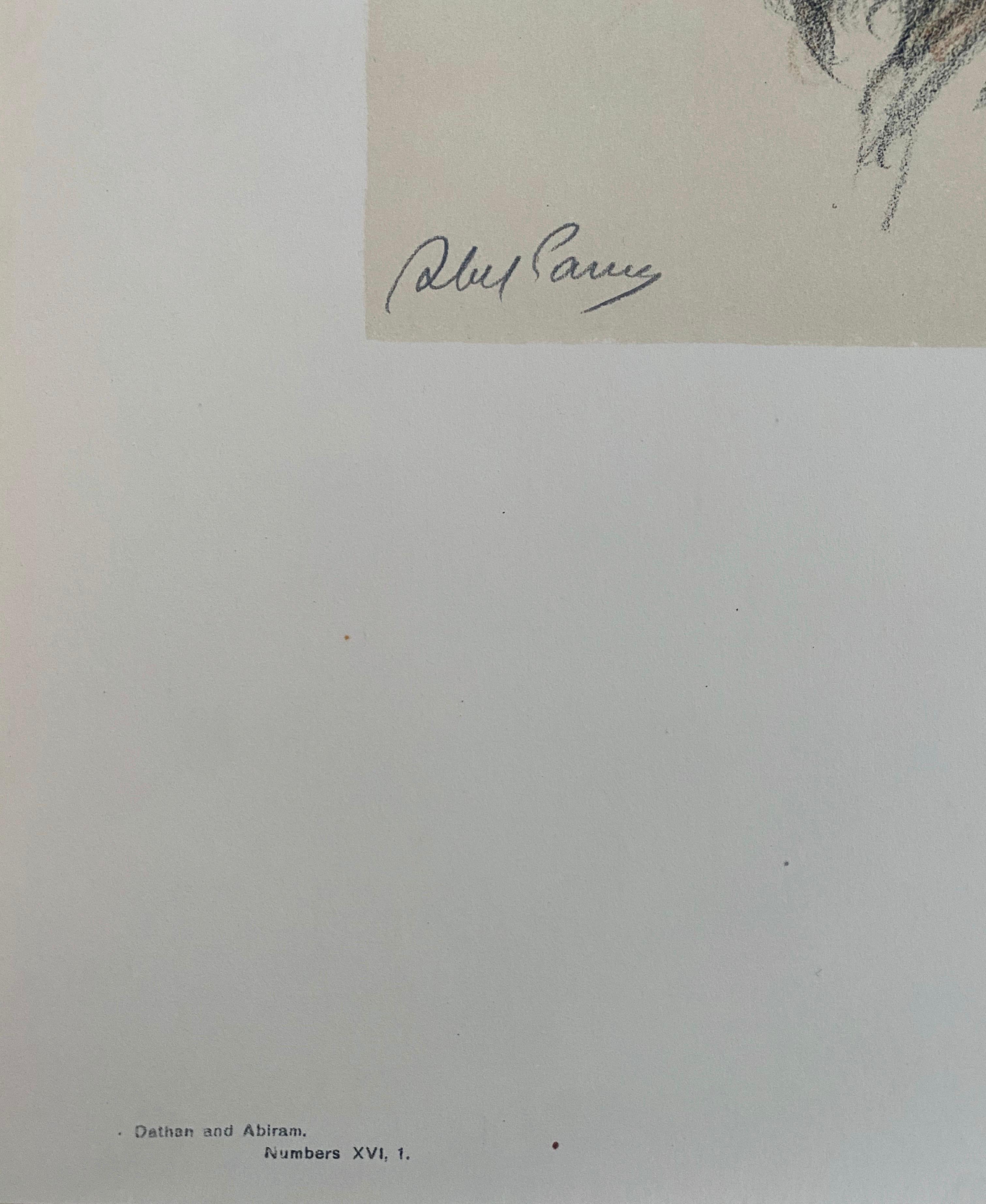 Abel Pann Israeli Bezalel Art School Litografia Judaica Stampa biblica Arte ebraica in vendita 3