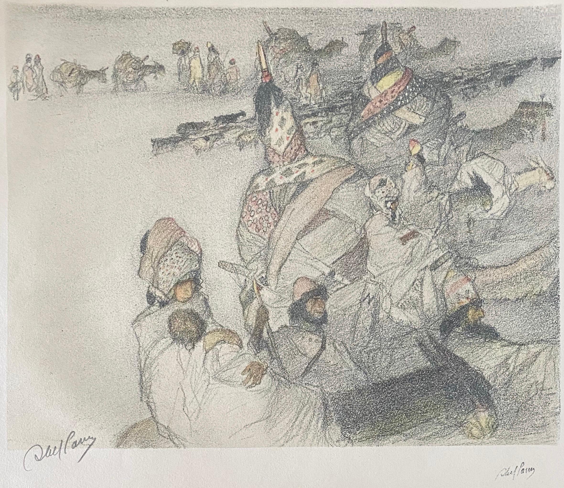 Abel Pann Israeli Bezalel Art School Litografia Judaica Stampa biblica Arte ebraica in vendita 3