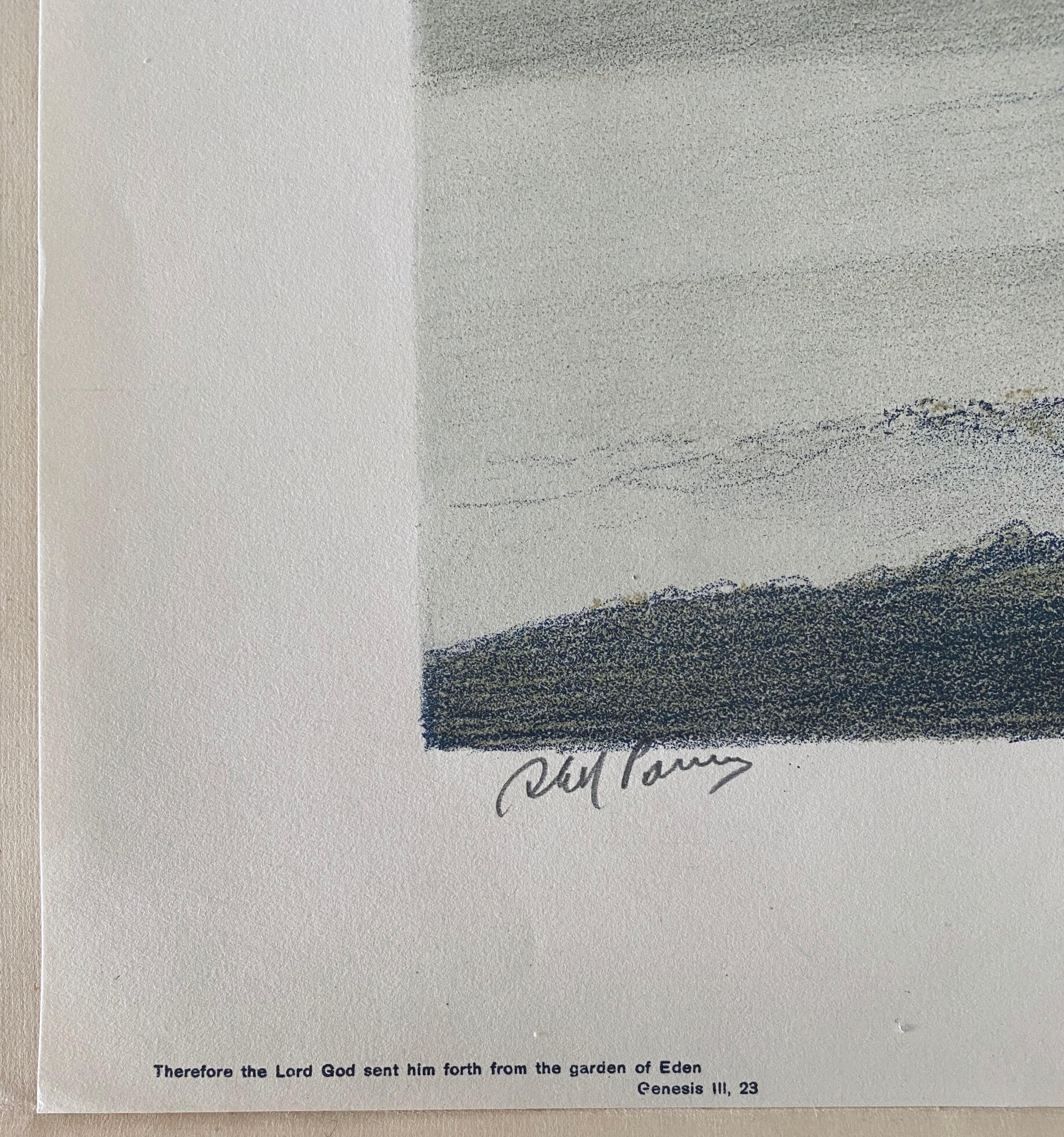 Abel Pann Israeli Bezalel Art School Litografia Judaica Stampa biblica Arte ebraica in vendita 3