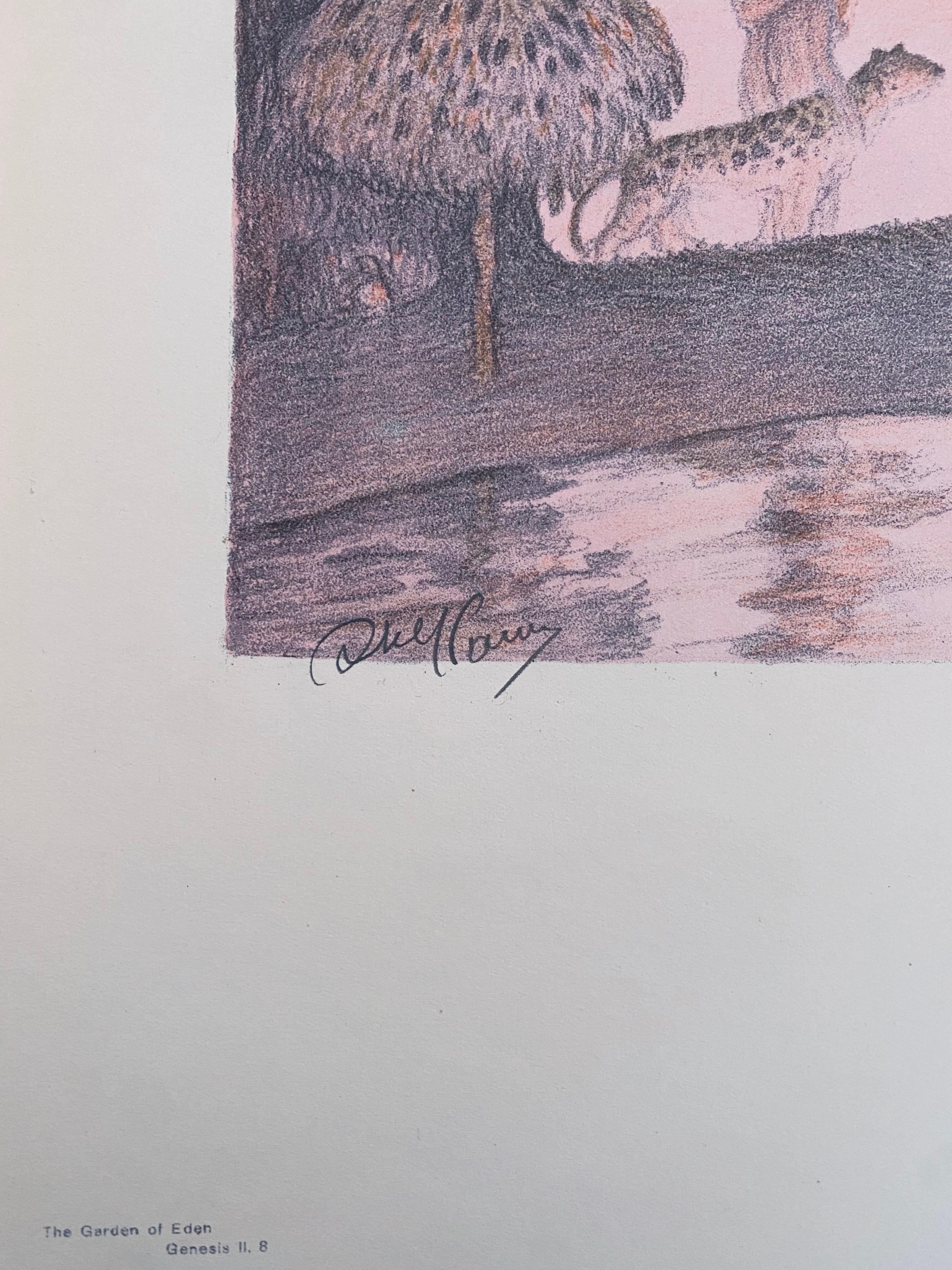 Abel Pann Israeli Bezalel Art School Litografia Judaica Stampa biblica Arte ebraica in vendita 4