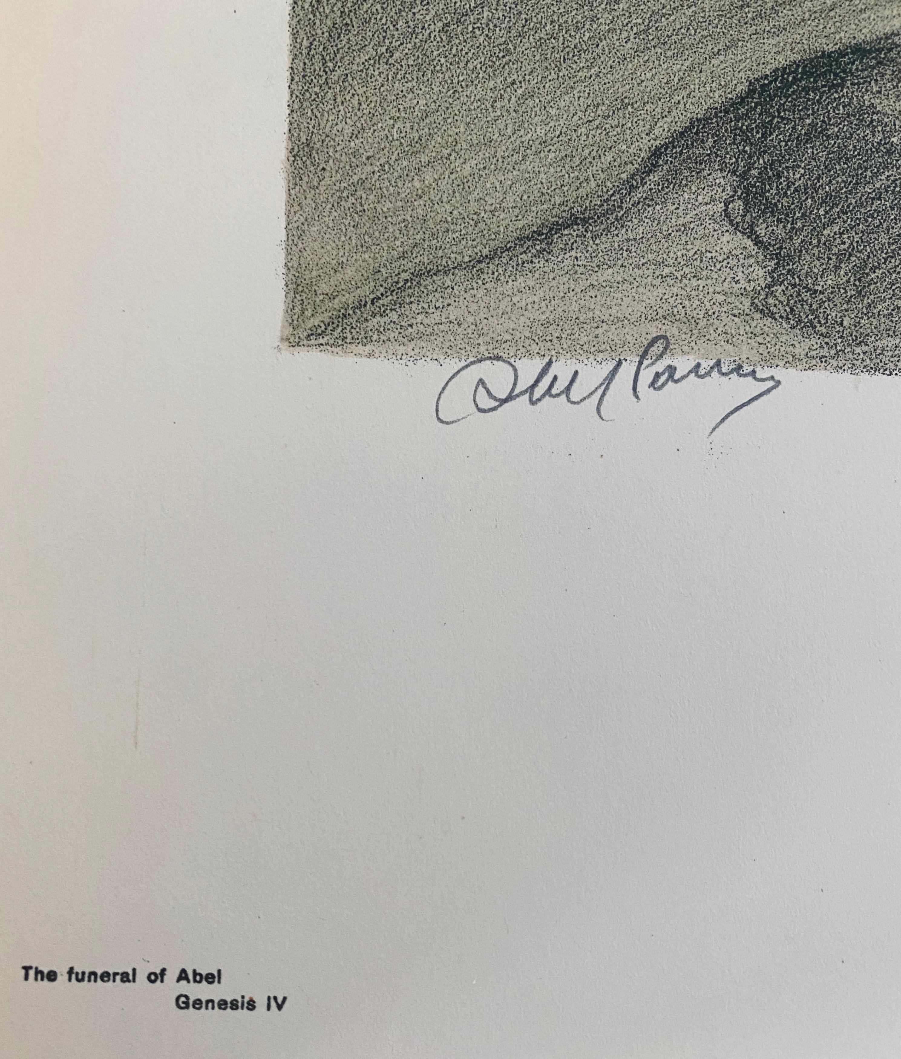 Abel Pann Israeli Bezalel Art School Litografia Judaica Stampa biblica Arte ebraica in vendita 4