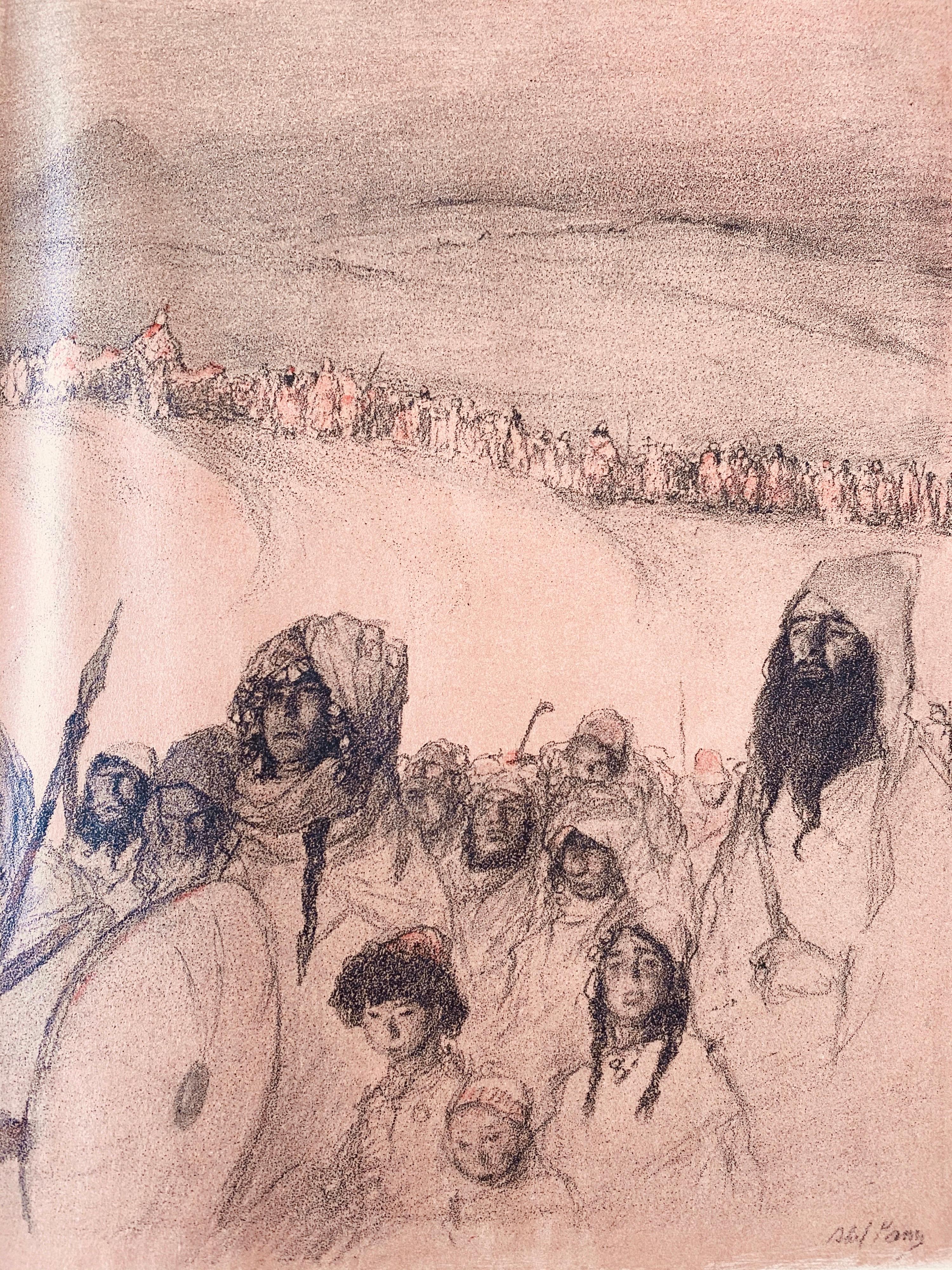 Abel Pann Israeli Bezalel Art School Litografia Judaica Stampa biblica Arte ebraica in vendita 4