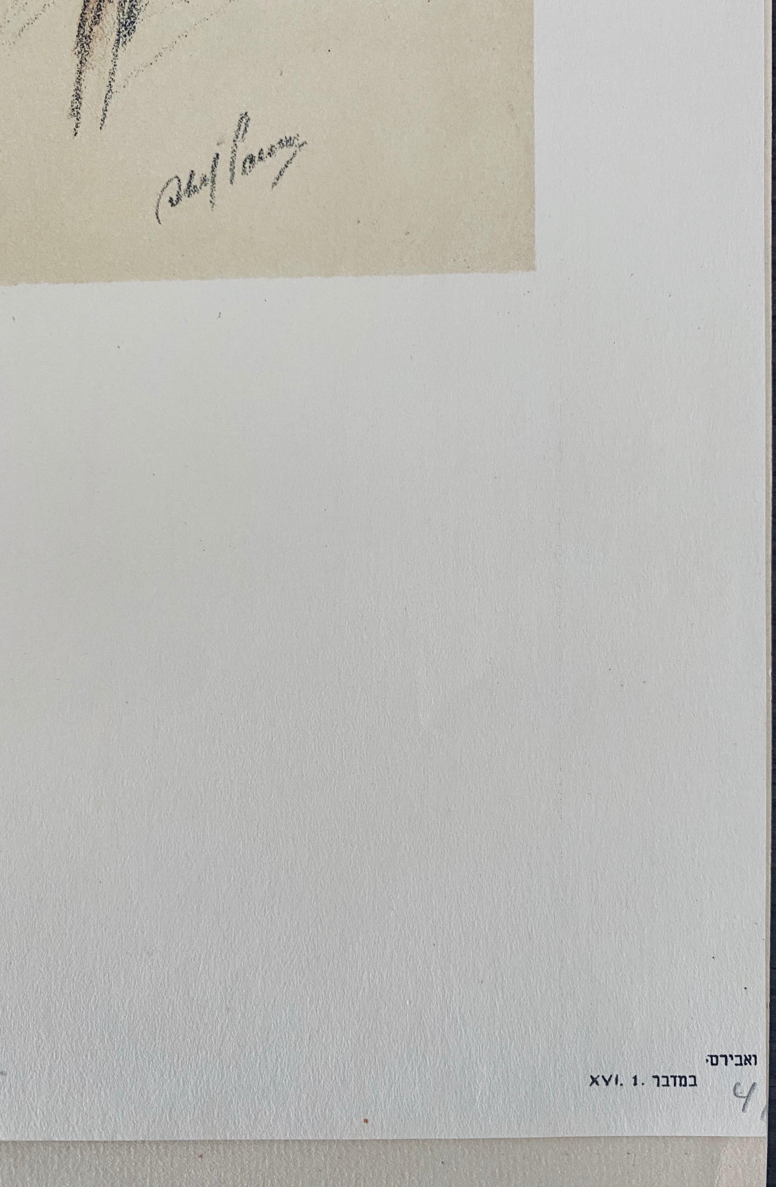 Abel Pann Israeli Bezalel Art School Litografia Judaica Stampa biblica Arte ebraica in vendita 4