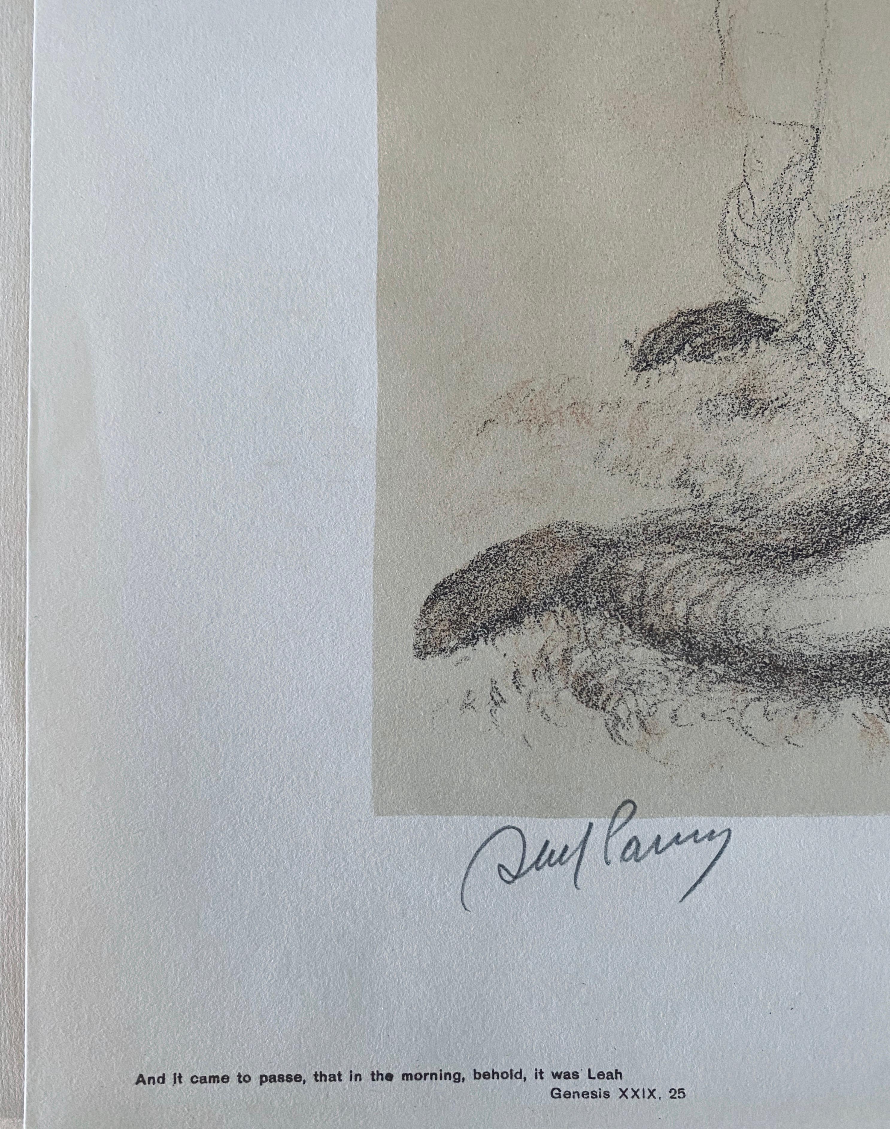 Abel Pann Israeli Bezalel Art School Litografia Judaica Stampa biblica Arte ebraica in vendita 4