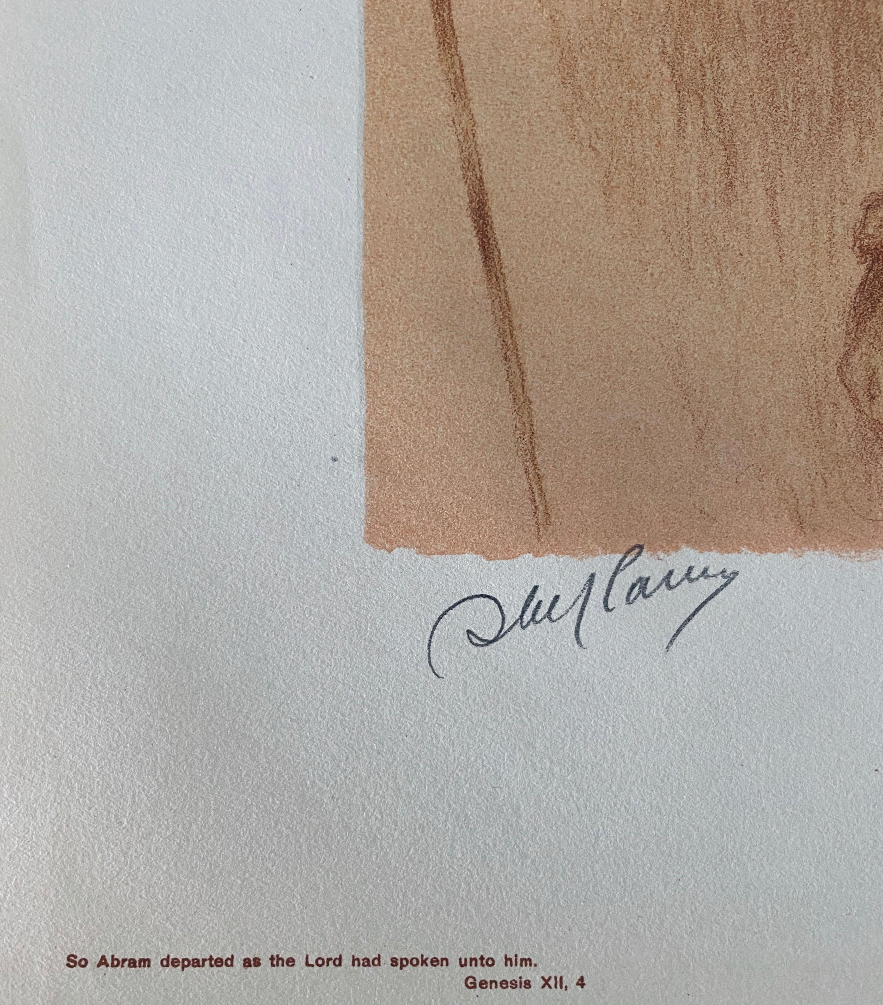 Abel Pann Israeli Bezalel Art School Litografia Judaica Stampa biblica Arte ebraica in vendita 4