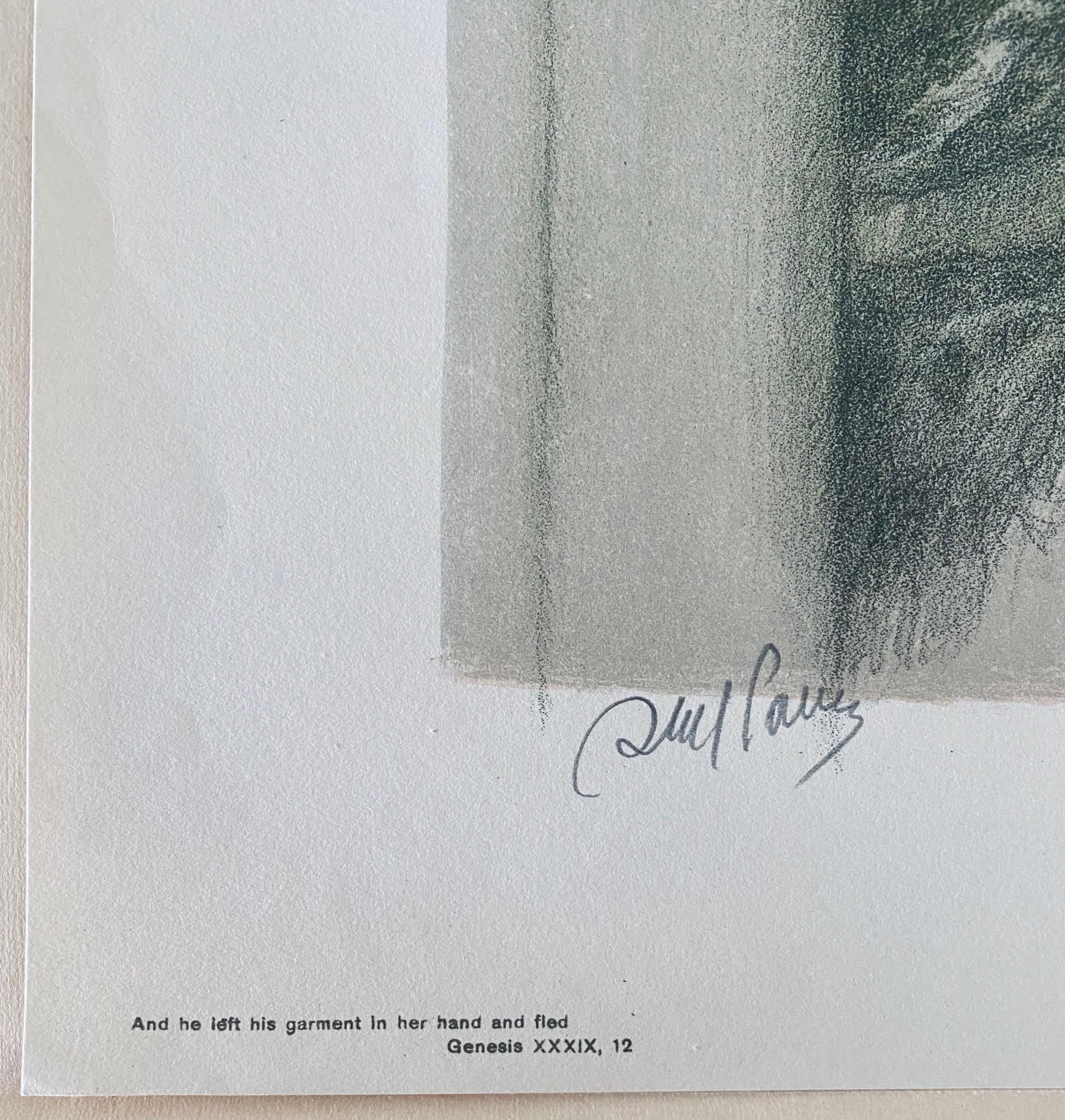 Abel Pann Israeli Bezalel Art School Litografia Judaica Stampa biblica Arte ebraica in vendita 4