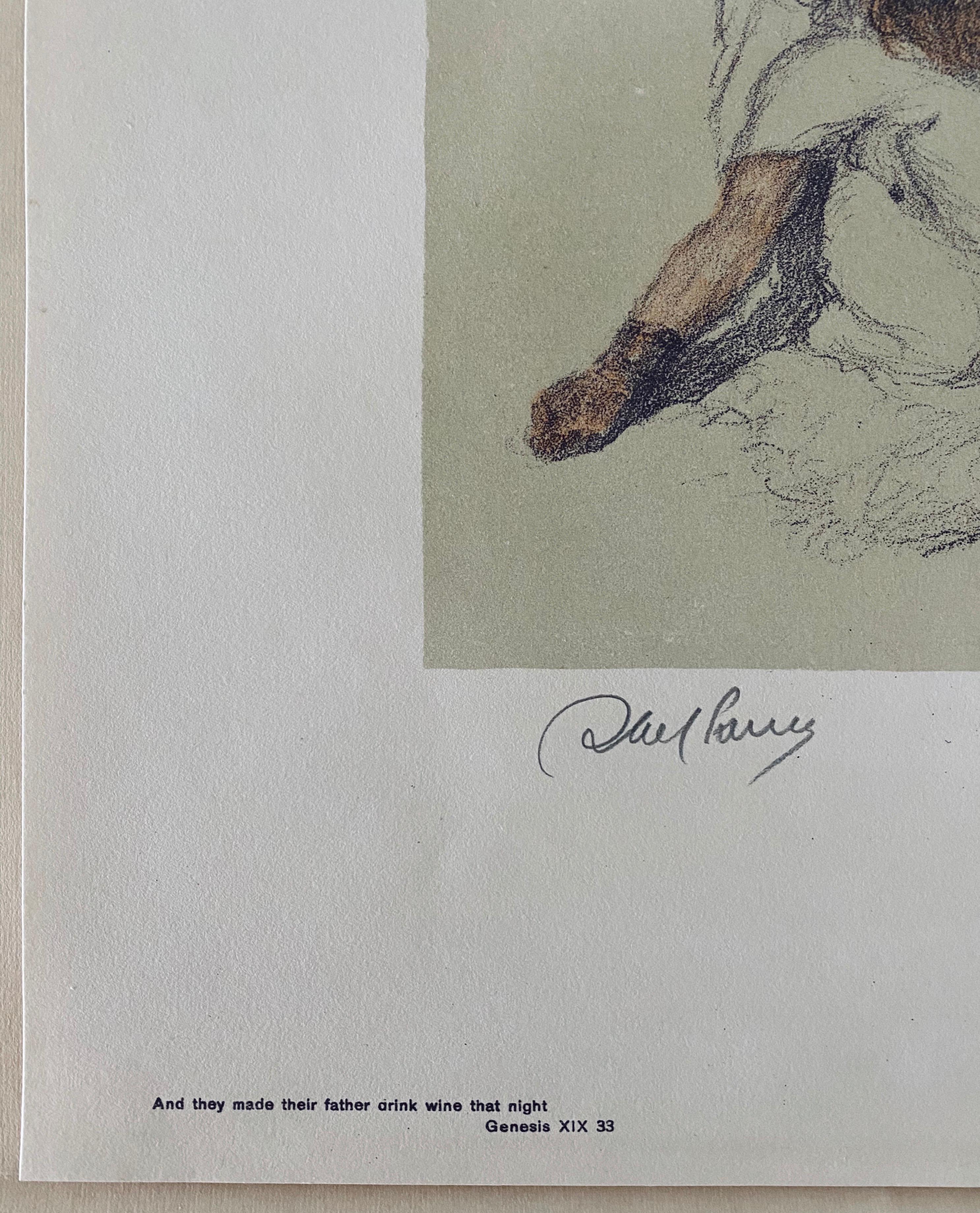 Abel Pann Israeli Bezalel Art School Litografia Judaica Stampa biblica Arte ebraica in vendita 4