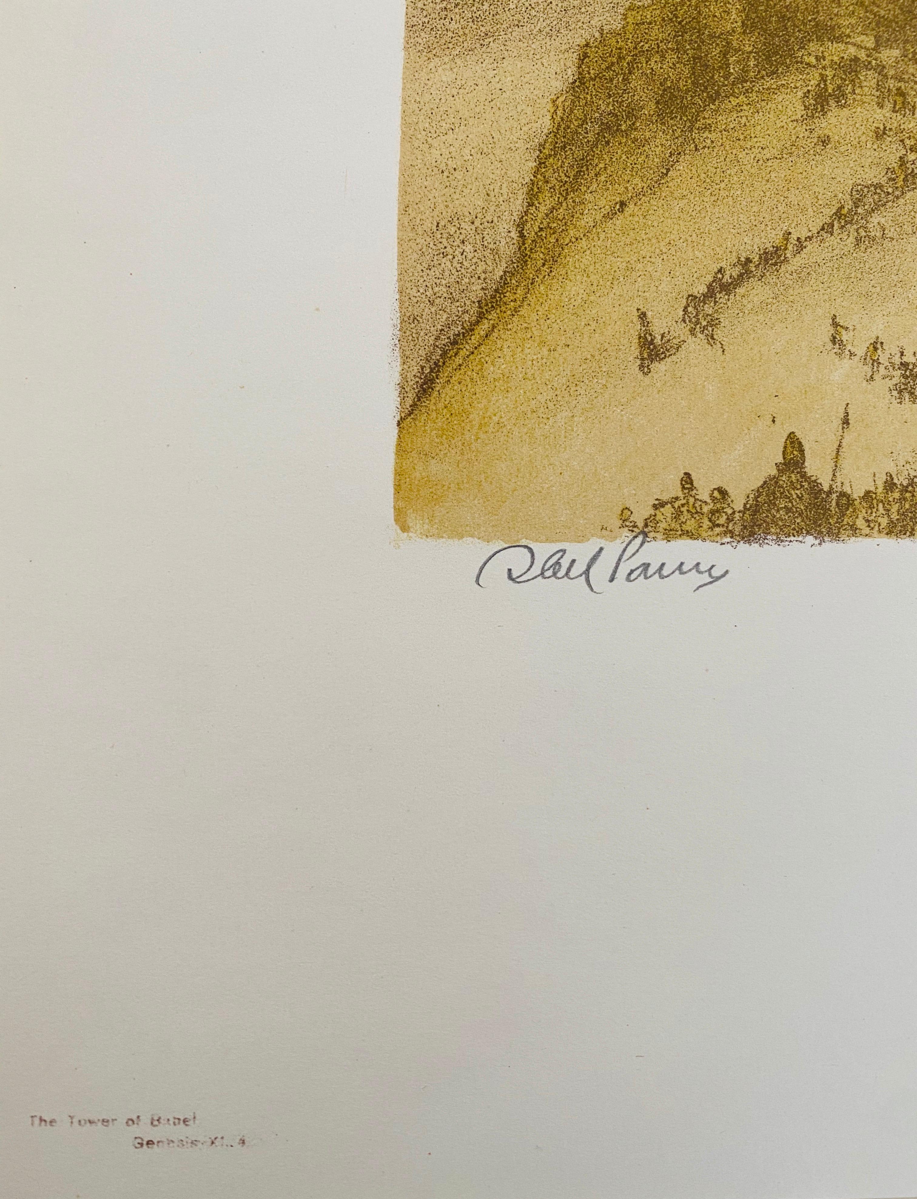 Abel Pann Israeli Bezalel Art School Litografia Judaica Stampa biblica Arte ebraica in vendita 5